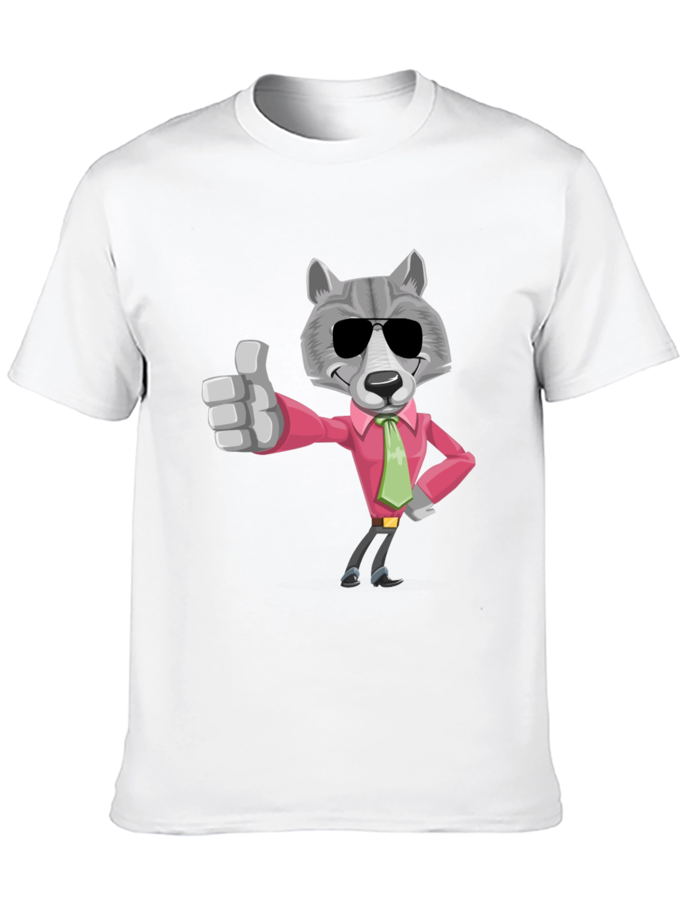 Black Cool Wolf Graphic Tee - Black Cotton T-Shirt view 10