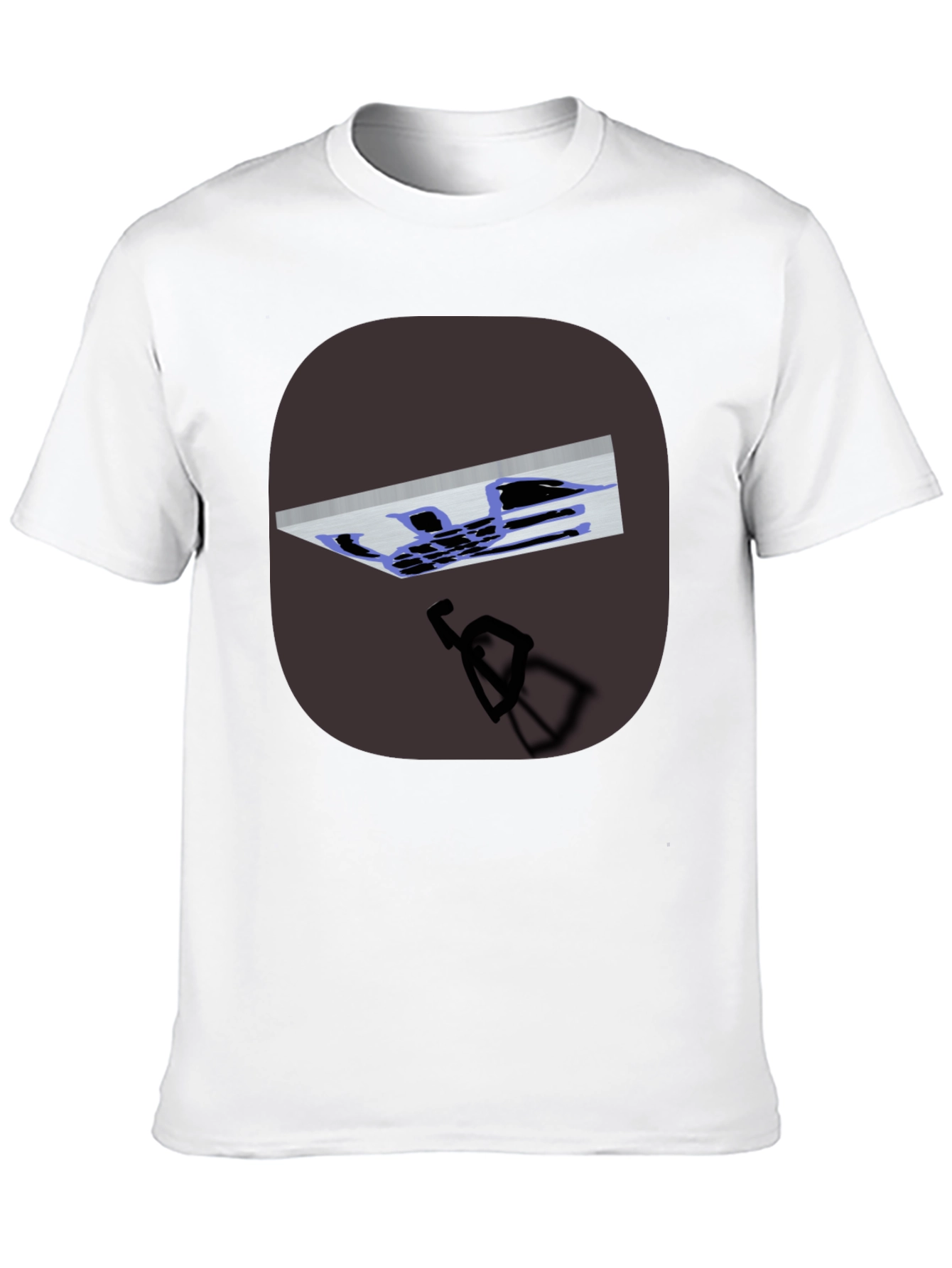 Black Abstract Art Black T-Shirt view 10