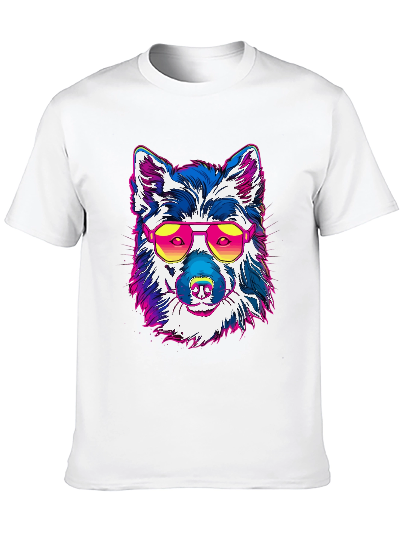 Black Cool Dog Graphic Tee - Retro Style view 10