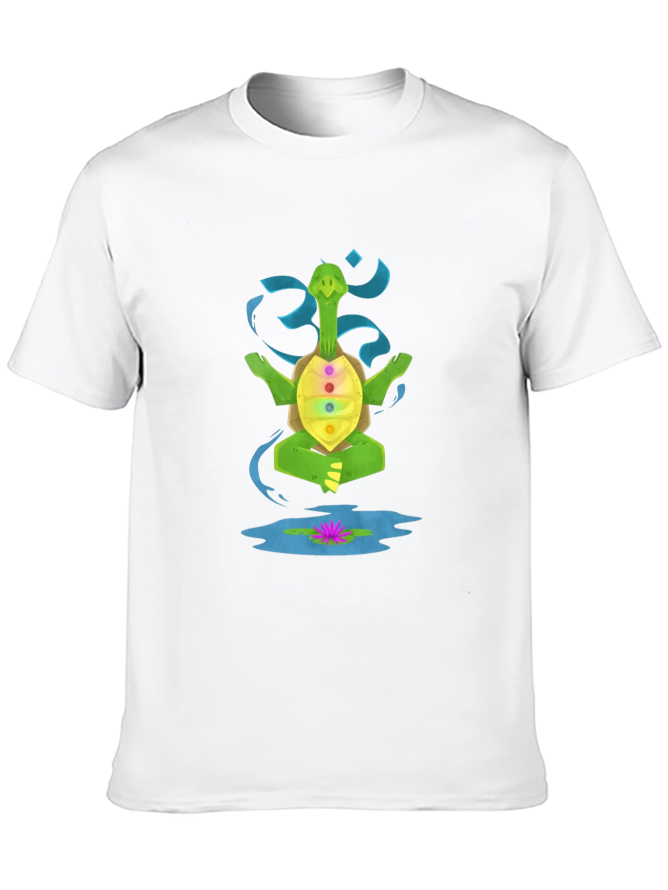 Black Meditating Turtle T-Shirt view 10
