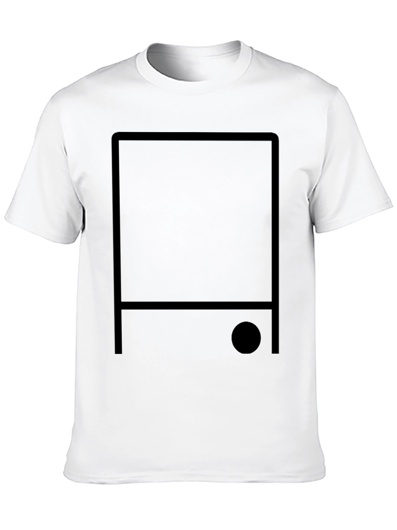 Black Minimalist Black Square T-Shirt - Modern Graphic Tee view 10