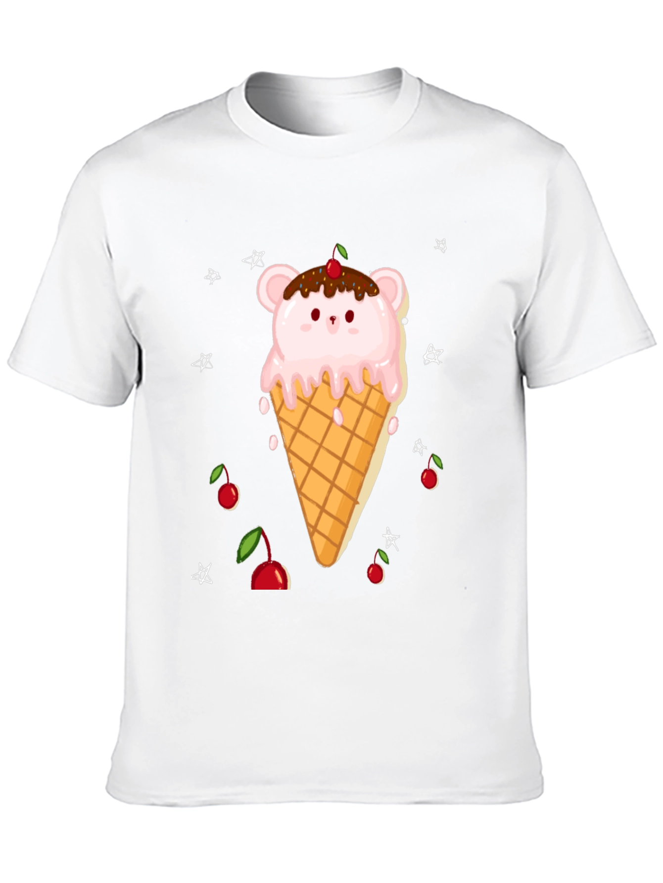 Black Bear Ice Cream Graphic Tee - Fun Trendy Casual view 10