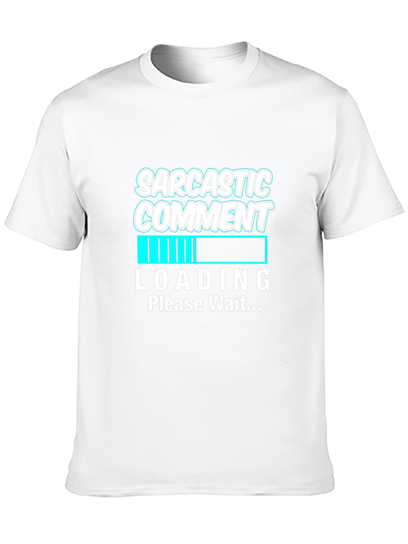 Black Sarcastic Comment Loading Graphic Tee - Black view 10