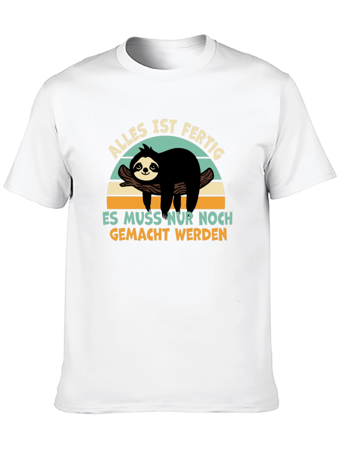 Black Funny Sloth T-Shirt - Alles Ist Fertig view 10