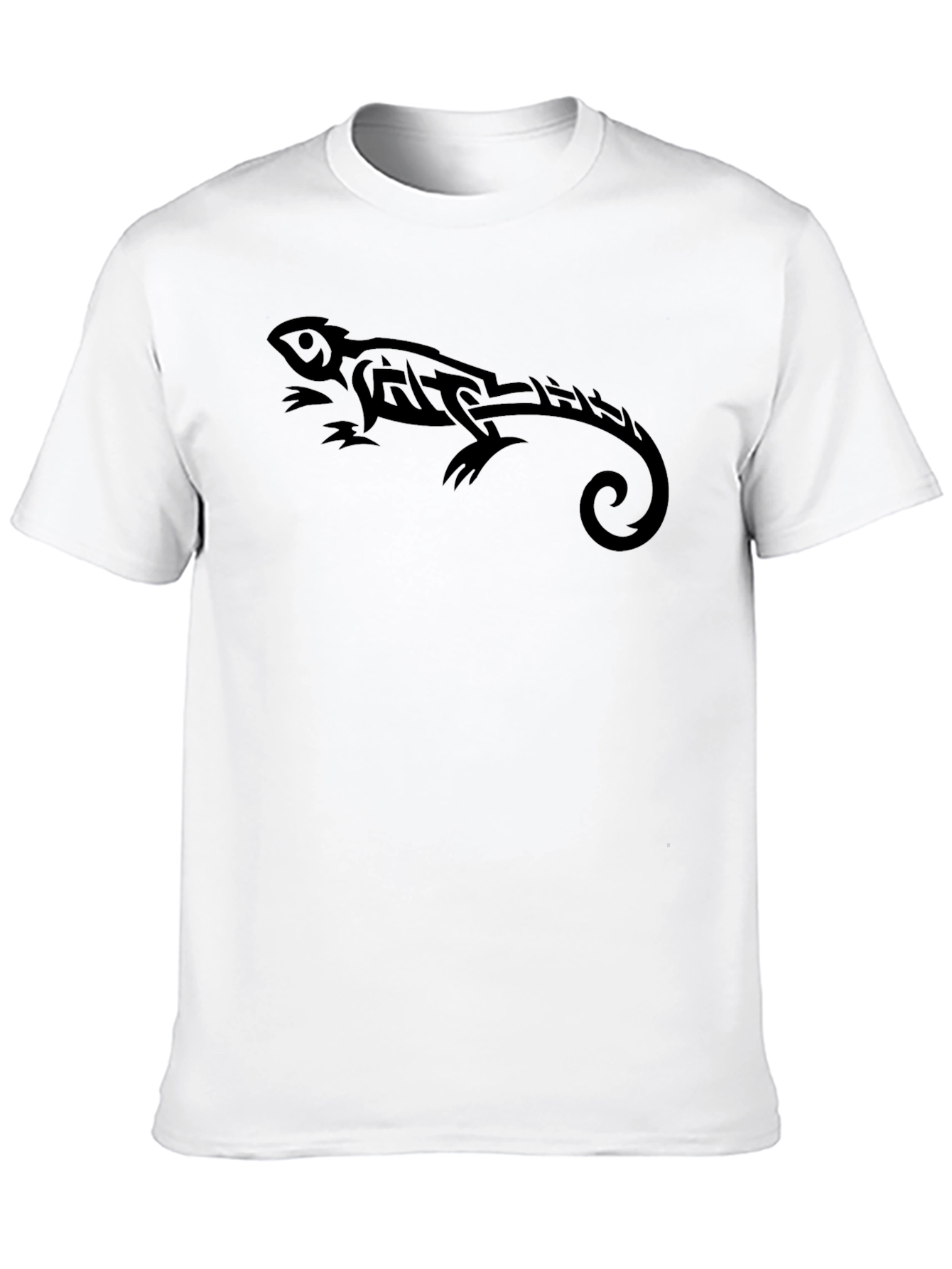 Black Lizard Graphic Tee - Men's Short Sleeve Black T-Shirt view 10