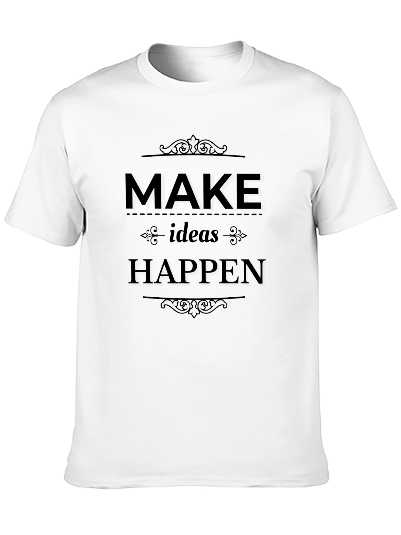 Black Make Ideas Happen Graphic Tee view 10