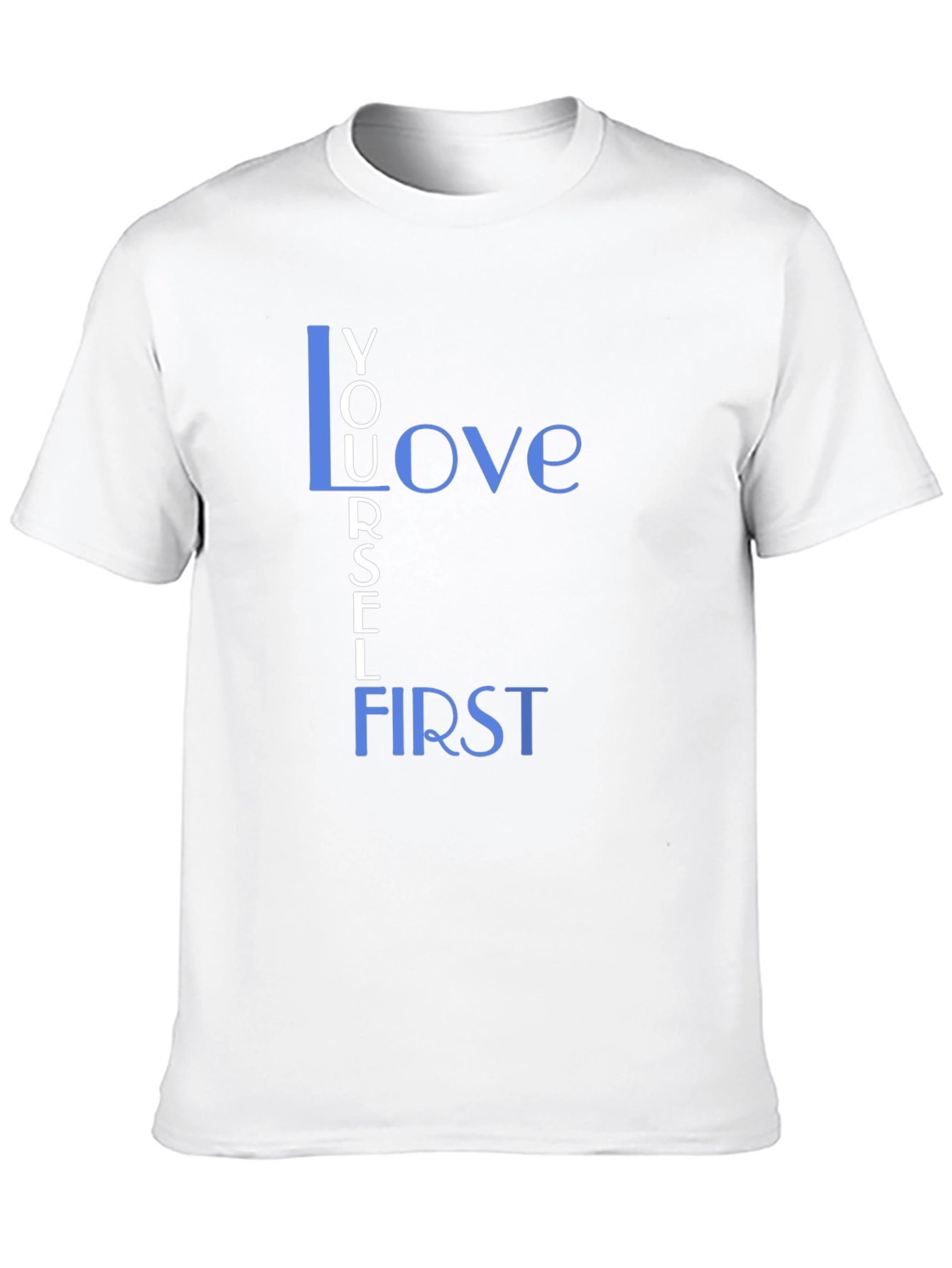 Black Love Yourself First Graphic Tee - Black Cotton view 10