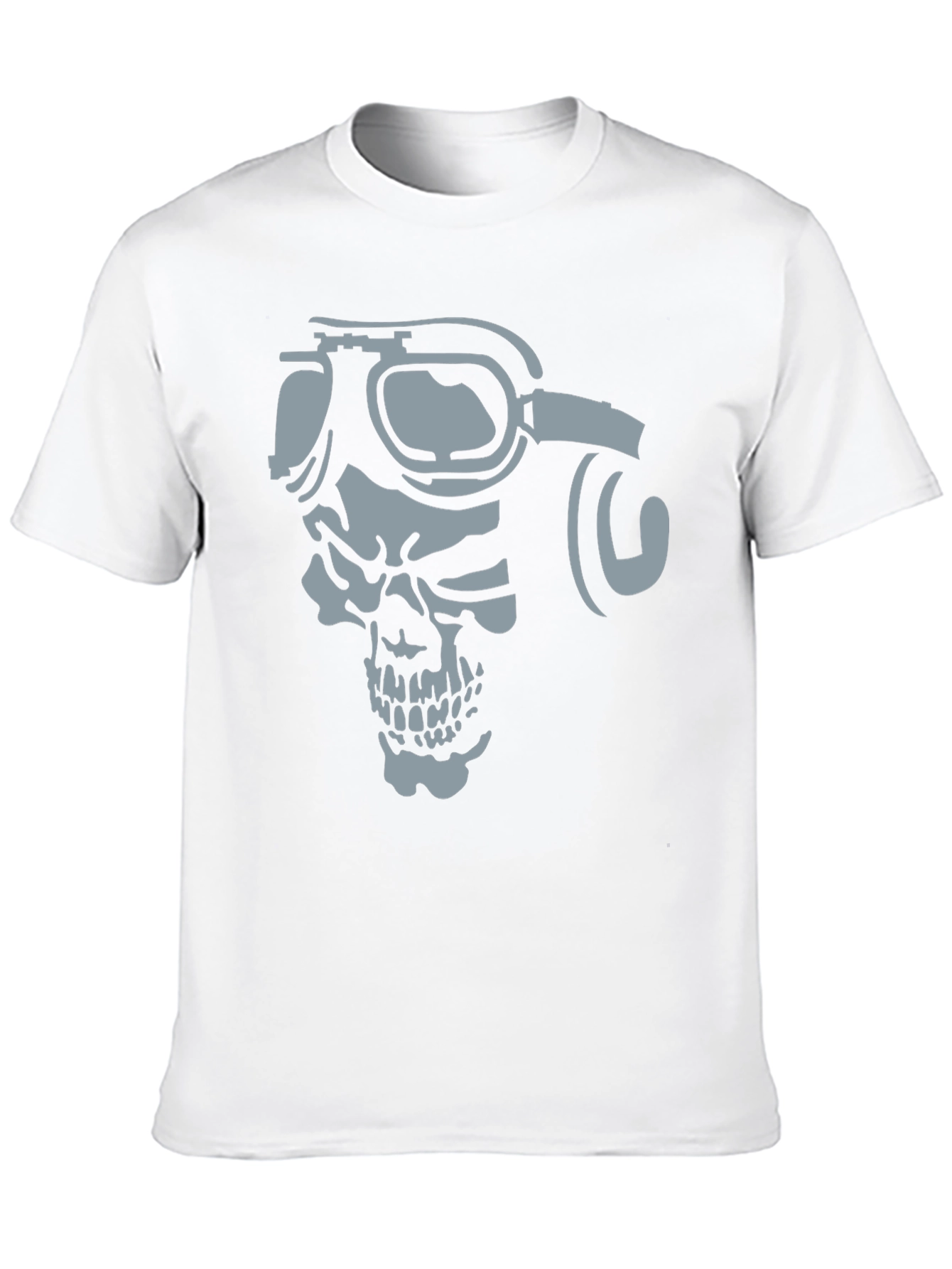 Black Skull Pilot Graphic T-Shirt - Men's Black Tee view 10