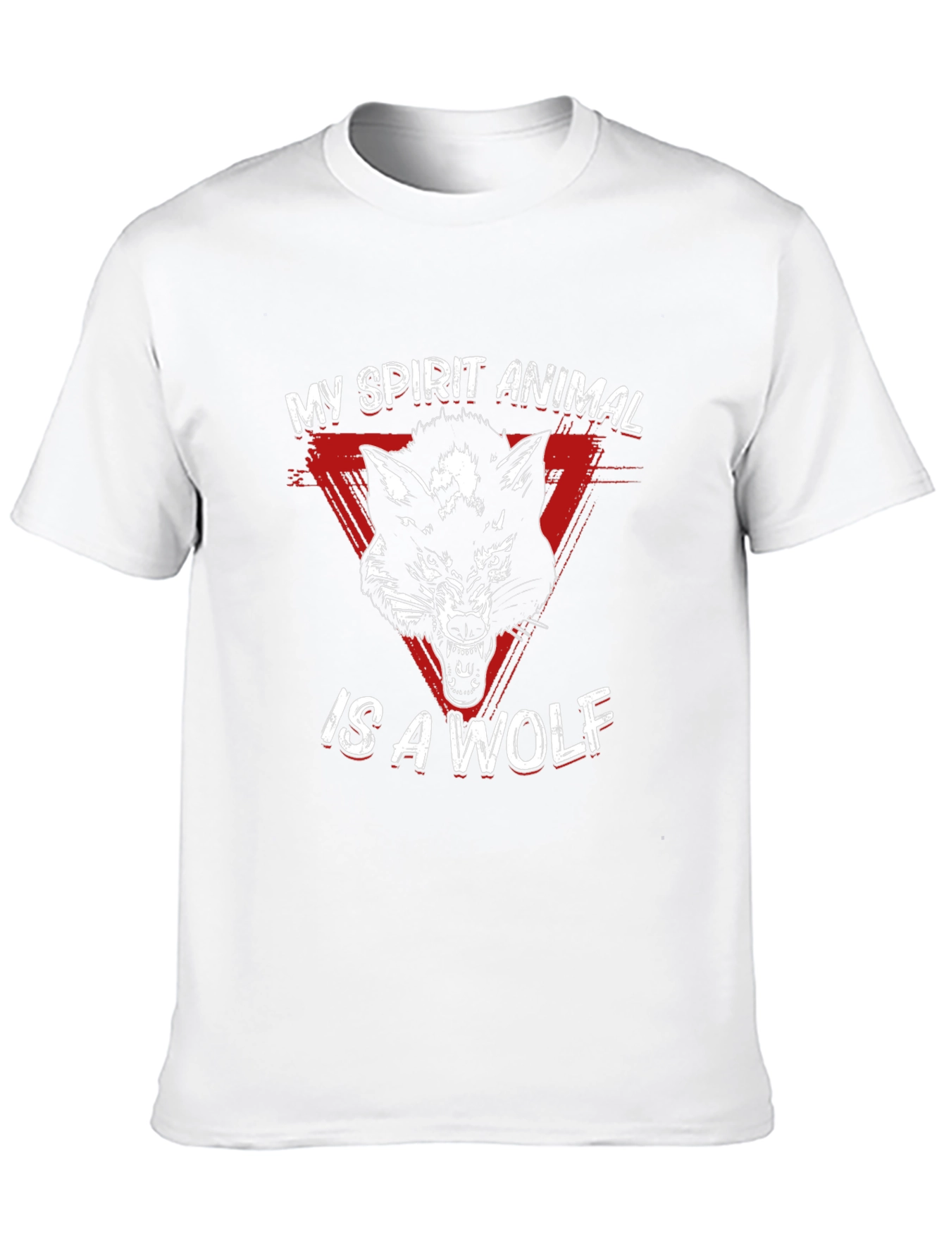 Black My Spirit Animal is a Wolf Graphic Tee - Black view 10