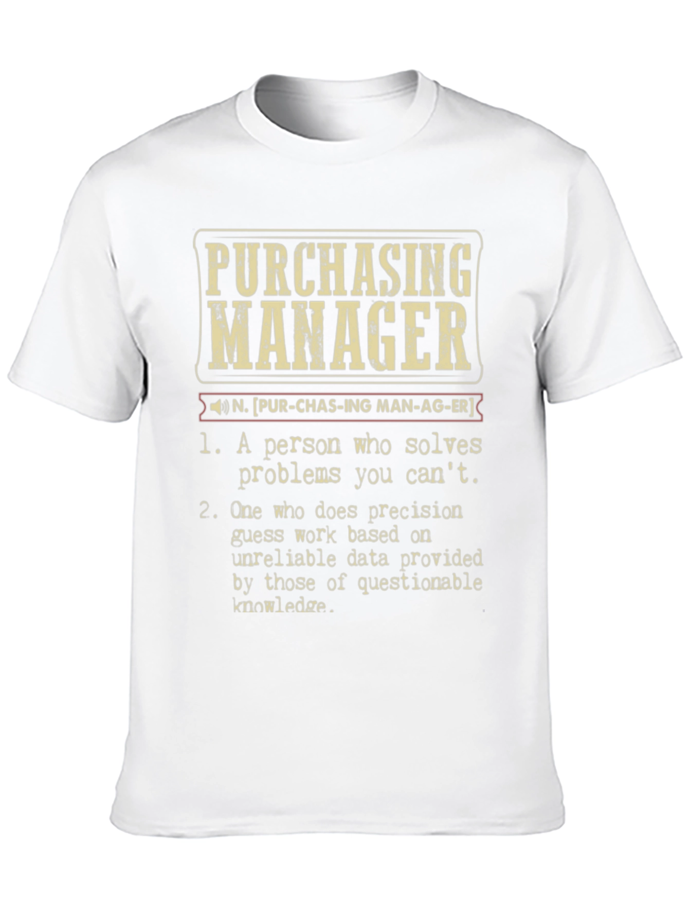 Black Purchasing Manager Definition T-Shirt view 10