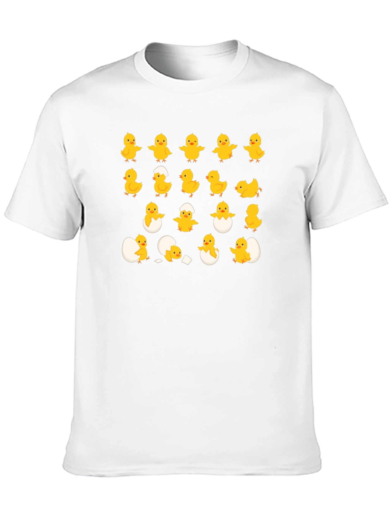 Black Cute Chick Hatching Black T-Shirt view 10