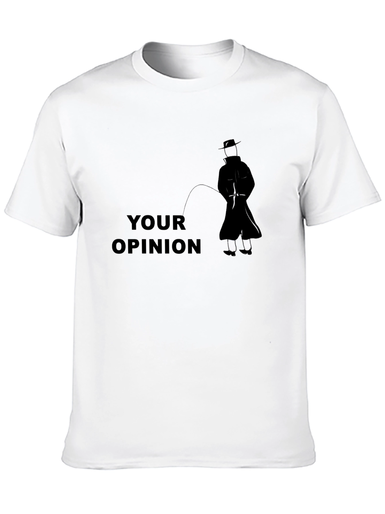 Black Humorous "Your Opinion" Graphic T-Shirt view 10