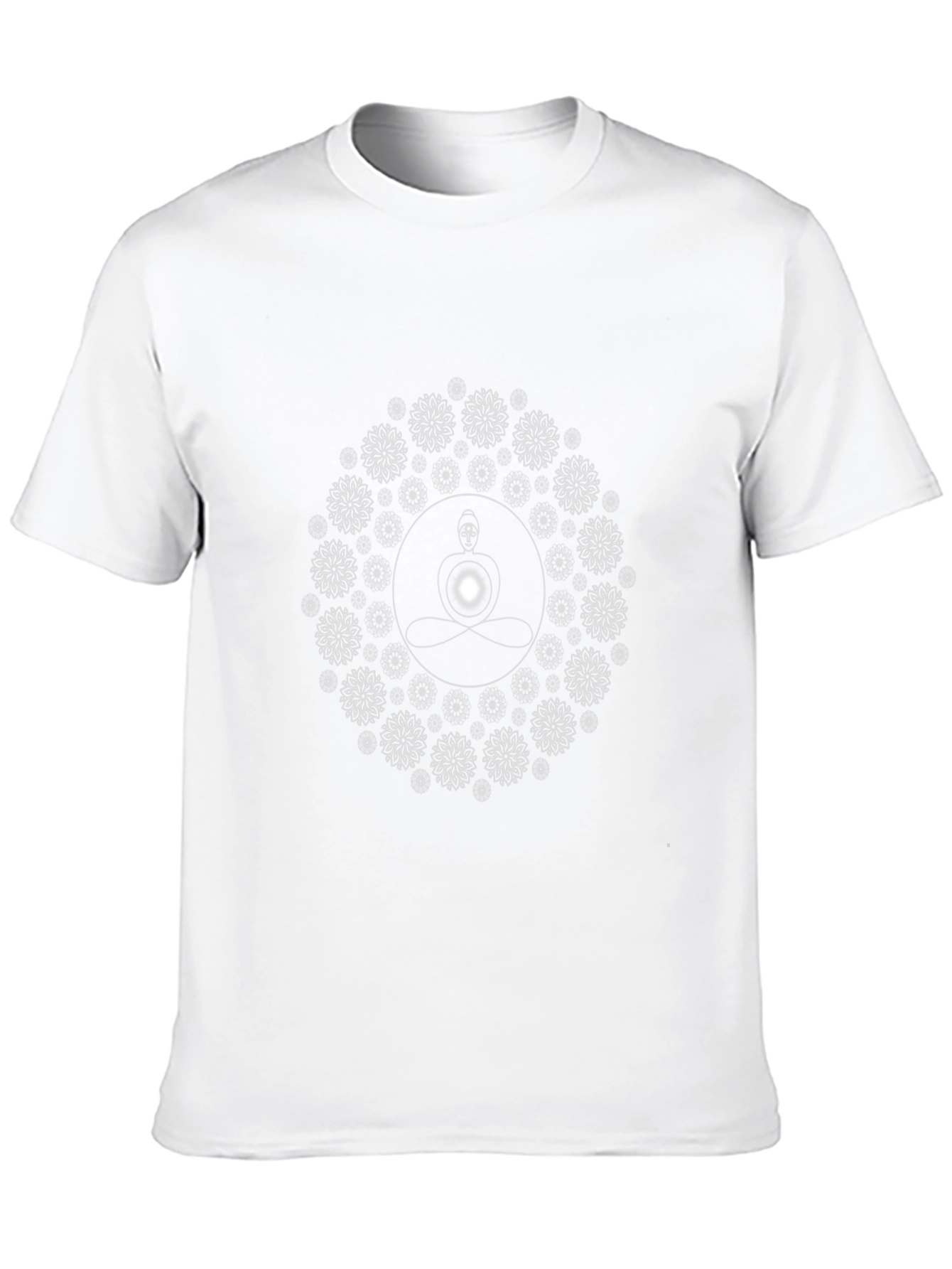 Black Enlightened Mandala Tee - Black Cotton Blend view 10