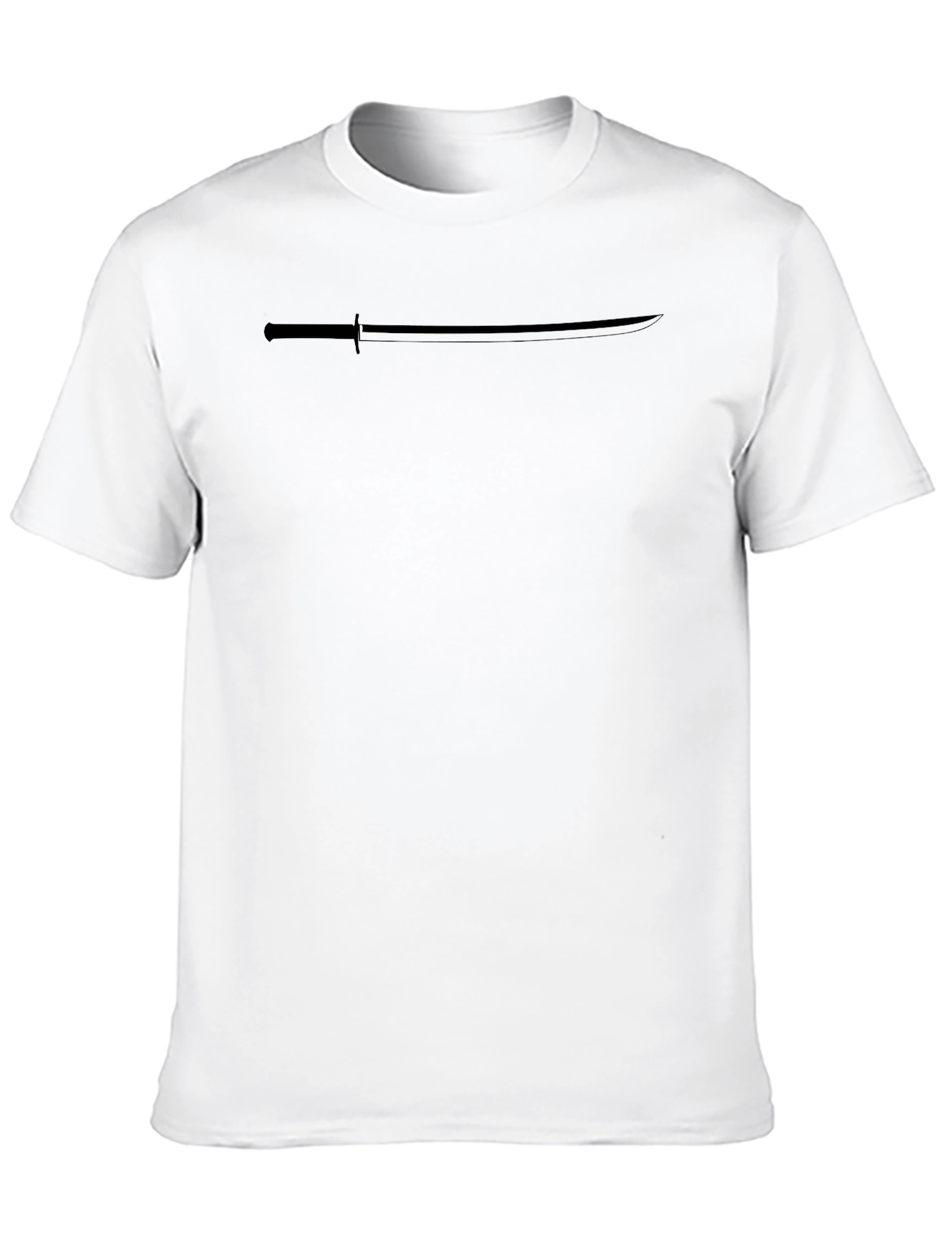 Black Men's Black Katana Graphic Tee - Casual Cool view 10