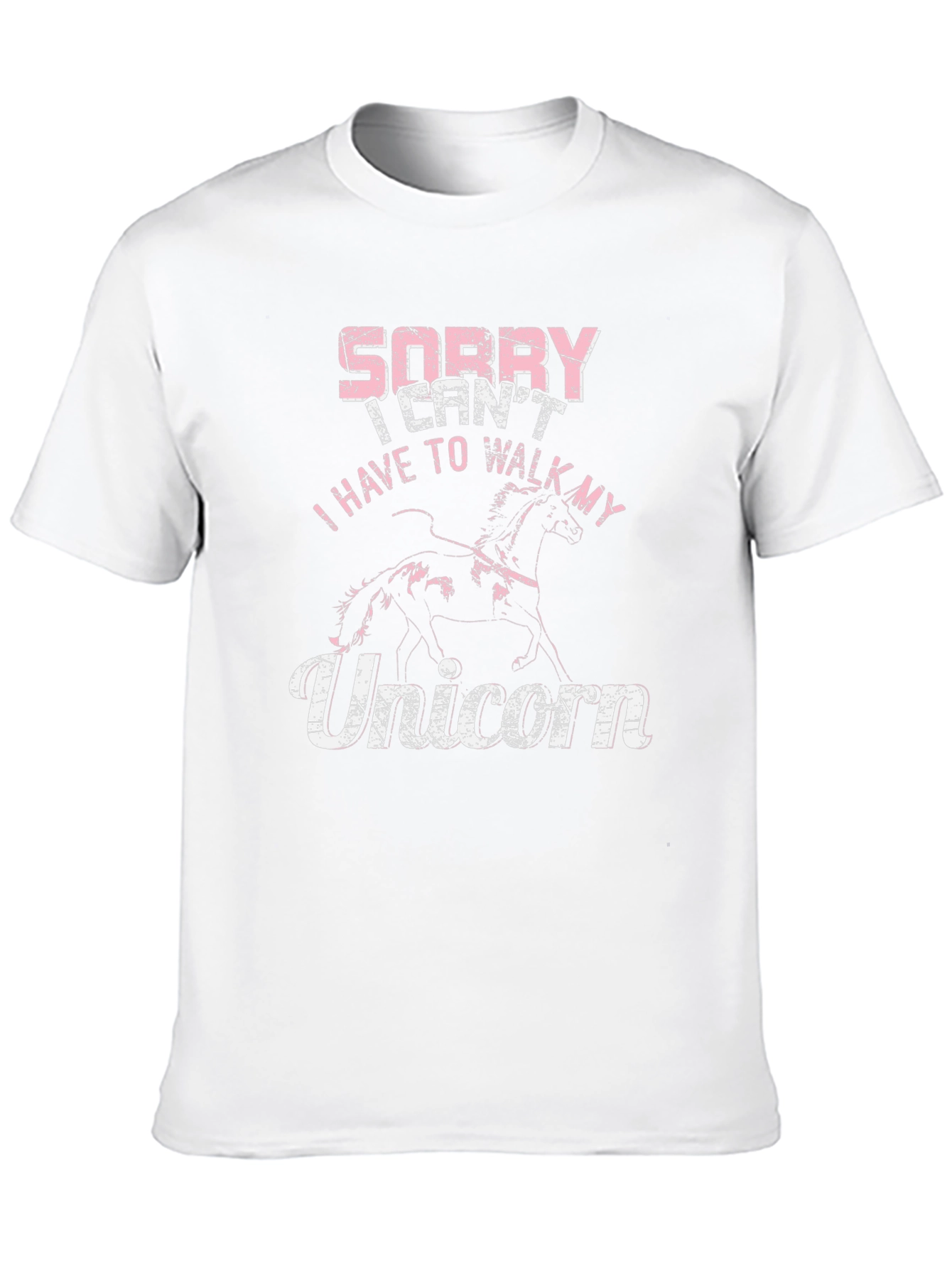 Black Sorry I Can't Unicorn T-Shirt view 10