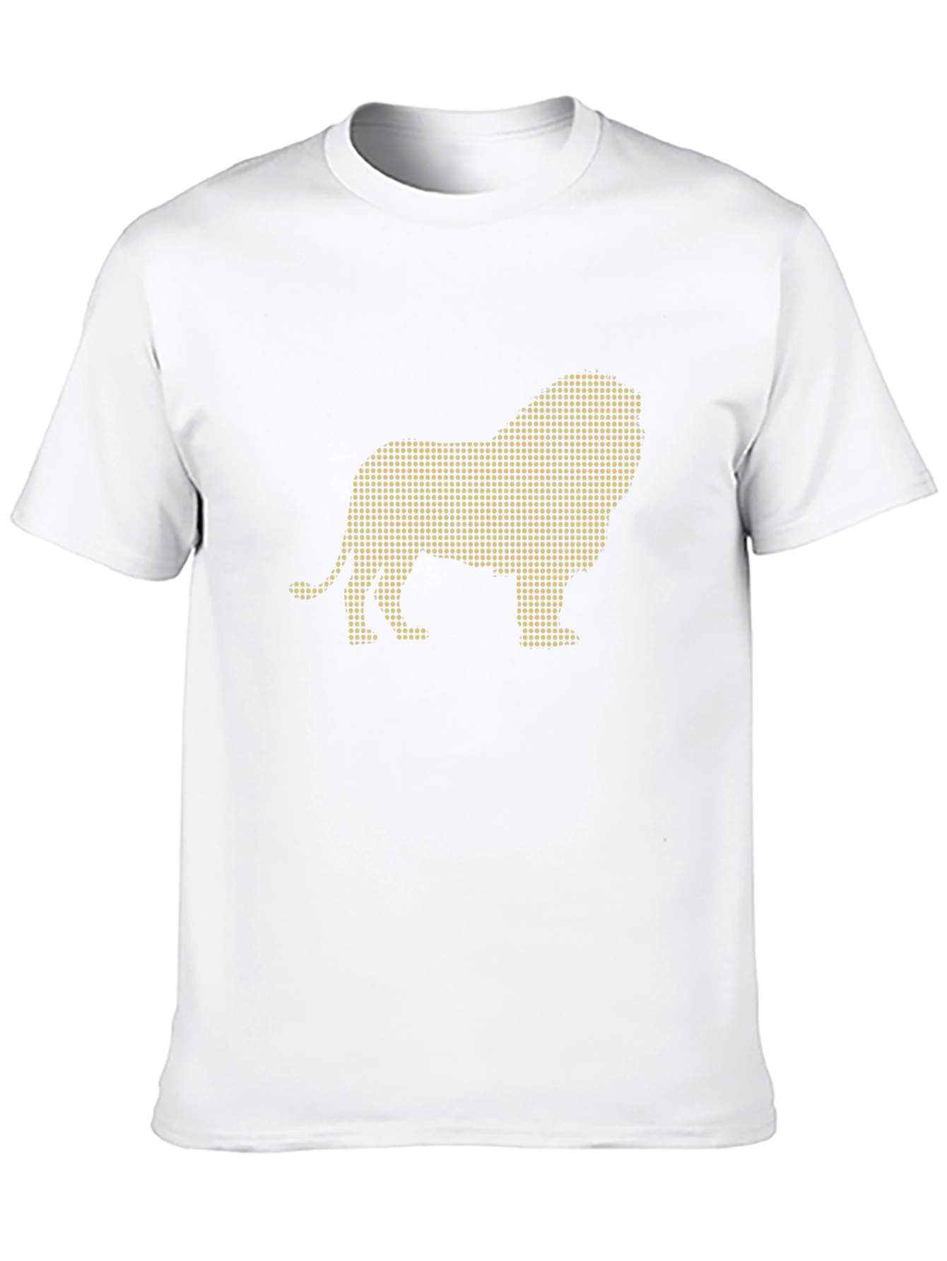 Black Lion Dot Art Graphic Black T-Shirt view 10