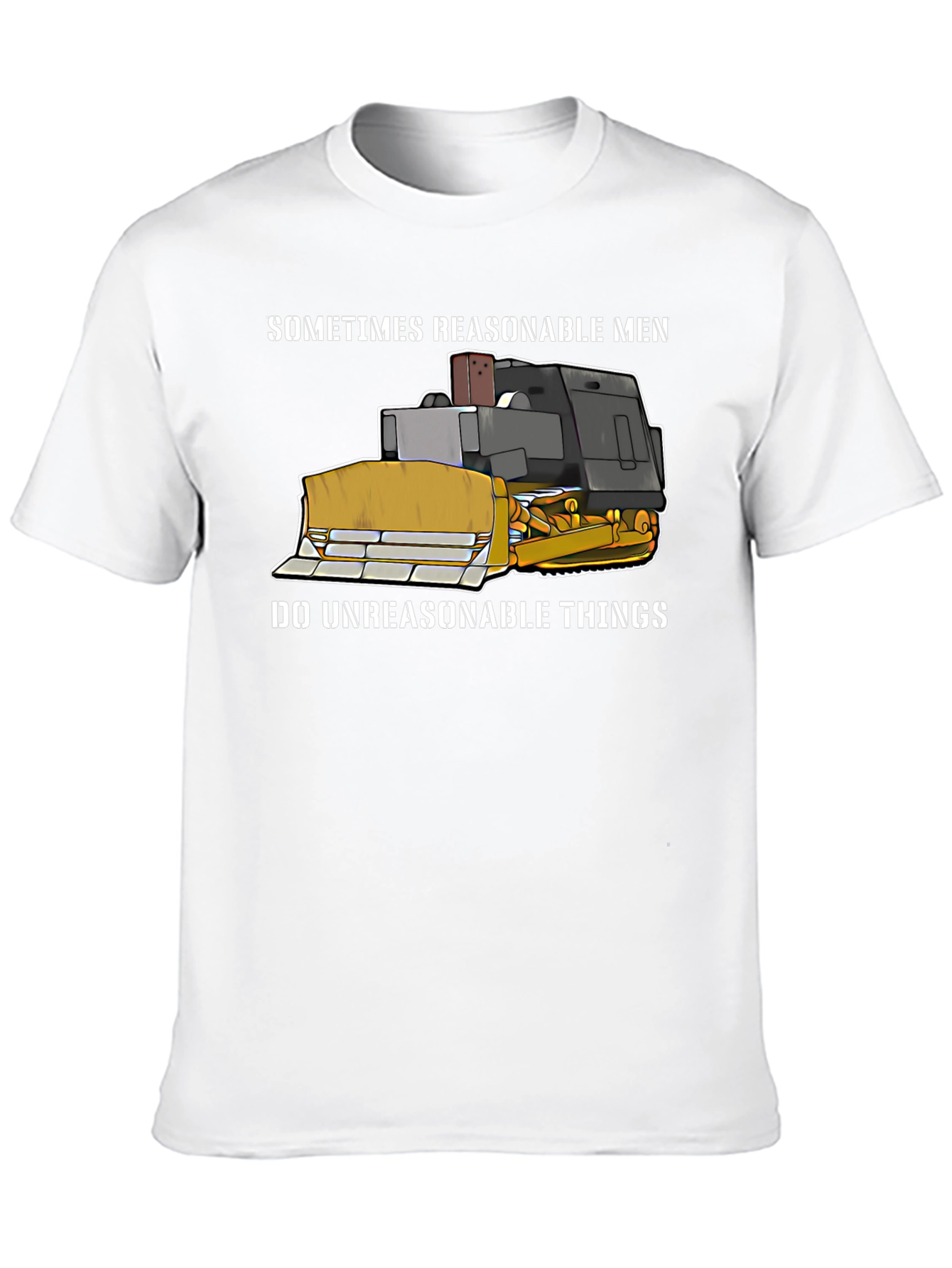 Black Reasonable Men Bulldozer T-Shirt view 10