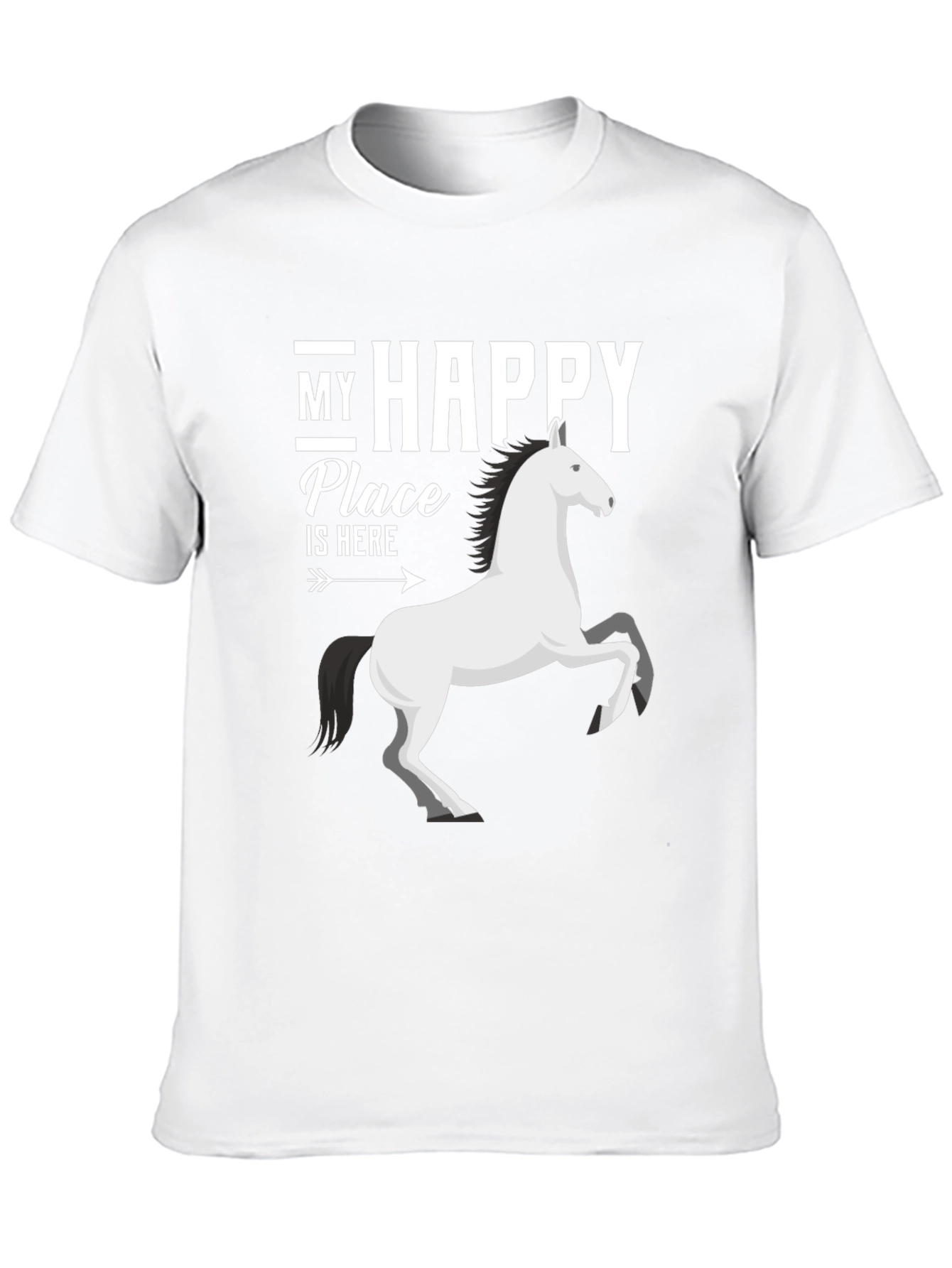 Black Happy Place Horse T-Shirt view 10
