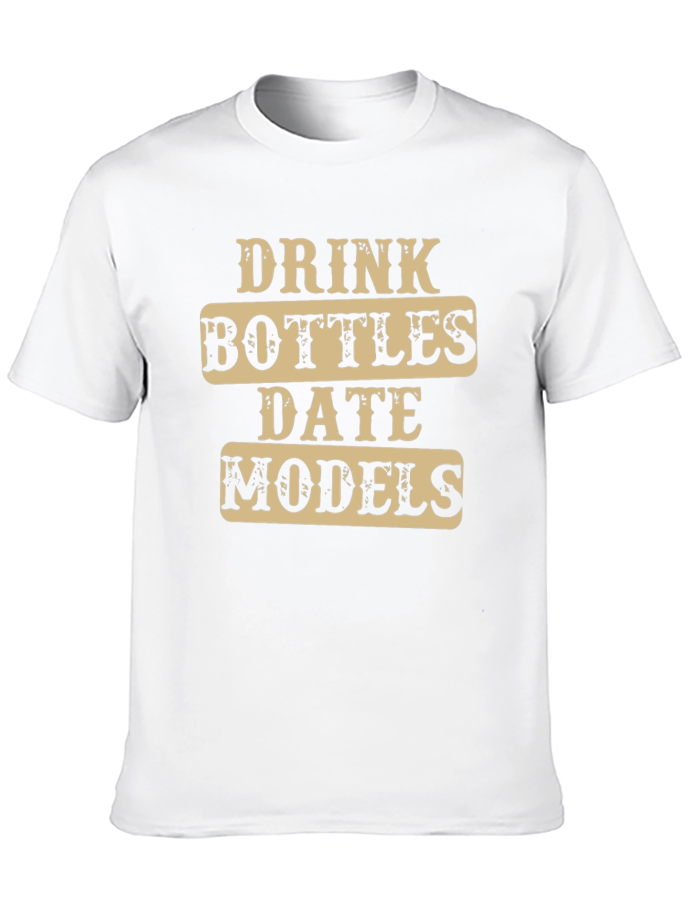 Black Drink Bottles Date Models T-Shirt view 10