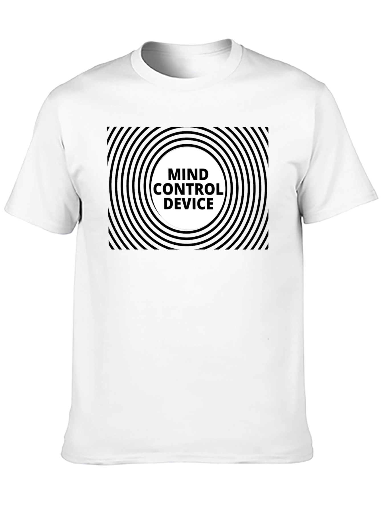 Black Mind Control Device Graphic T-Shirt - Black Cotton Tee view 10