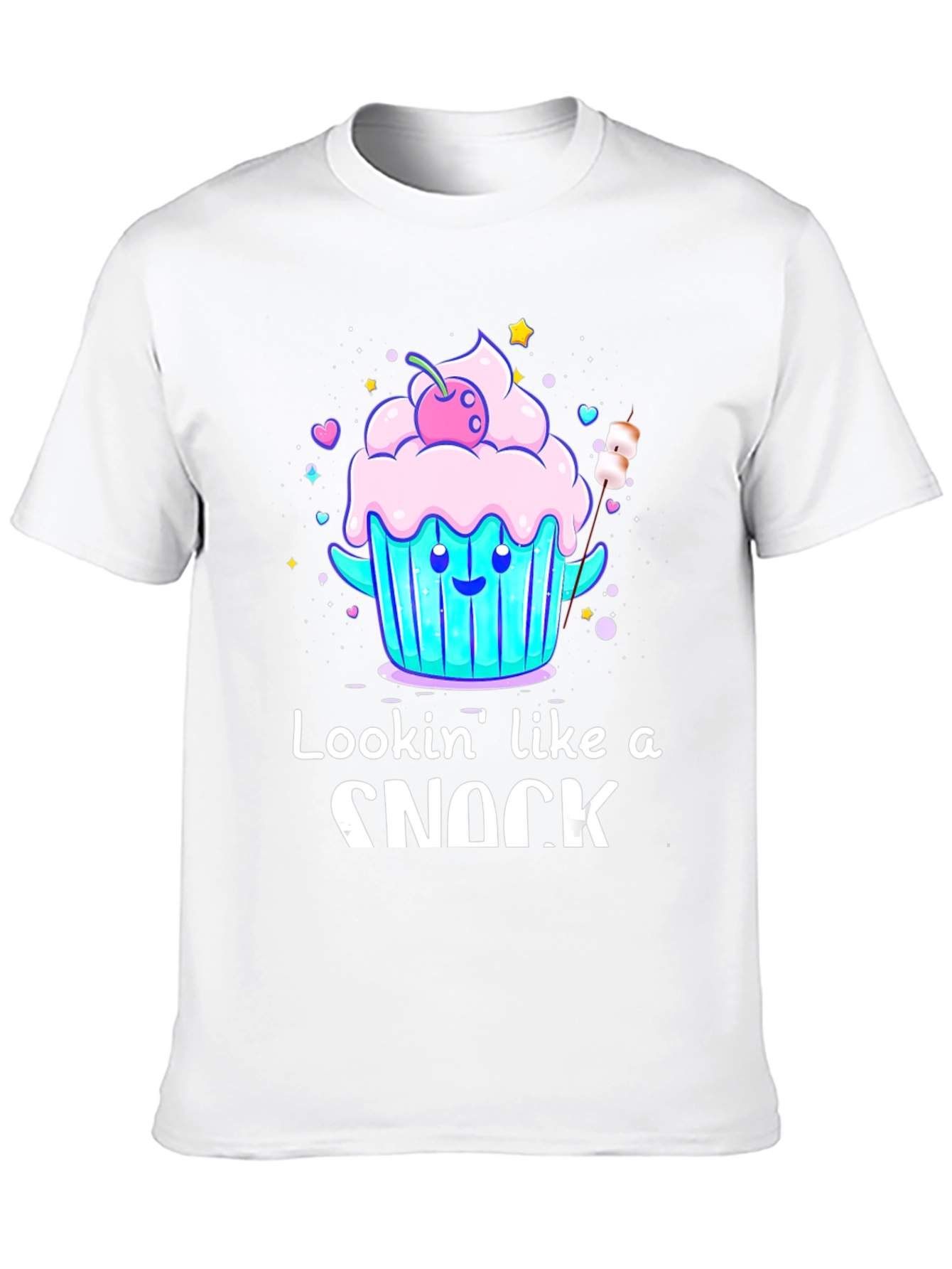 Black Lookin' Like A Snack T-Shirt - Cute Cupcake Design view 10