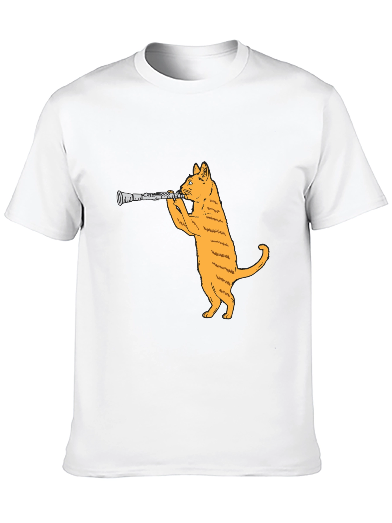 Black Cat Clarinet Black T-Shirt view 10