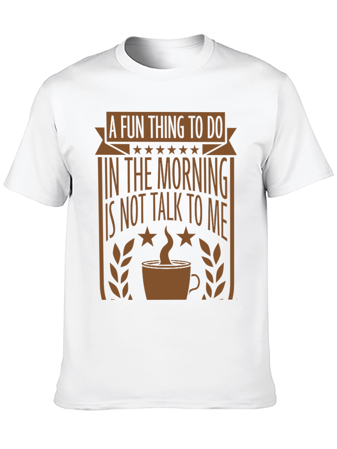Black Funny Morning Graphic Tee - Coffee Lover's T-Shirt view 10
