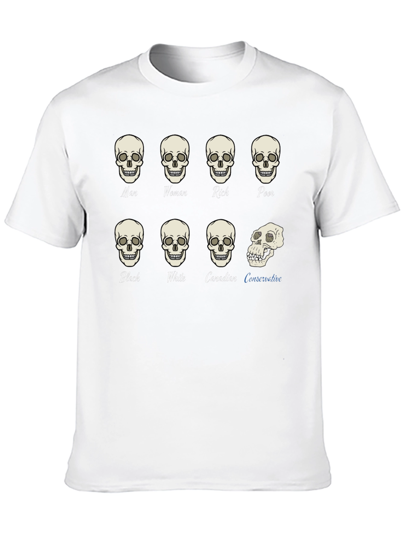 Black Equality T-Shirt: All Skulls Look the Same view 10