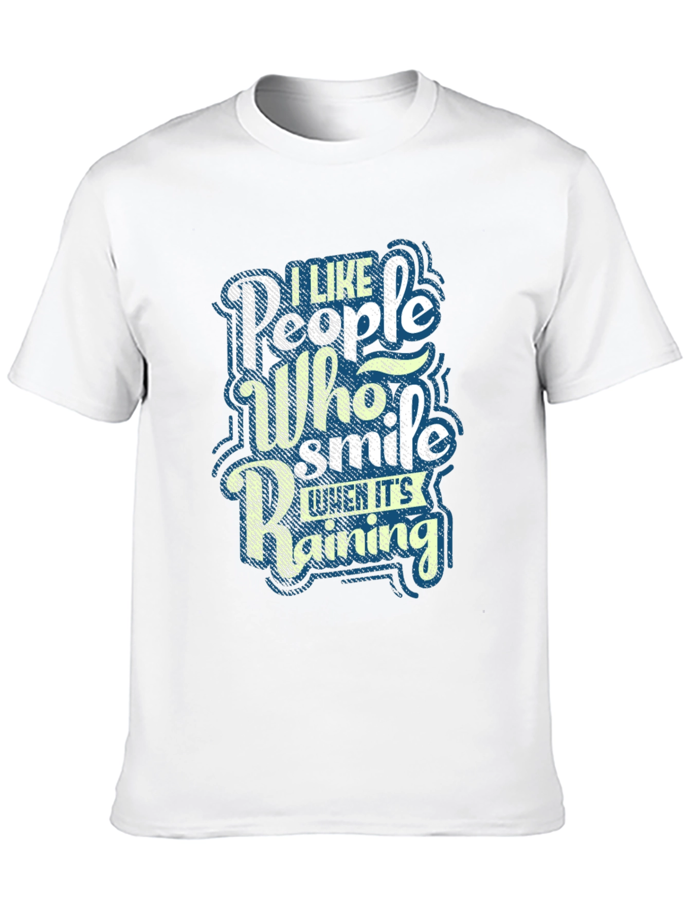 Black I Like People Who Smile When It's Raining Graphic Tee view 10