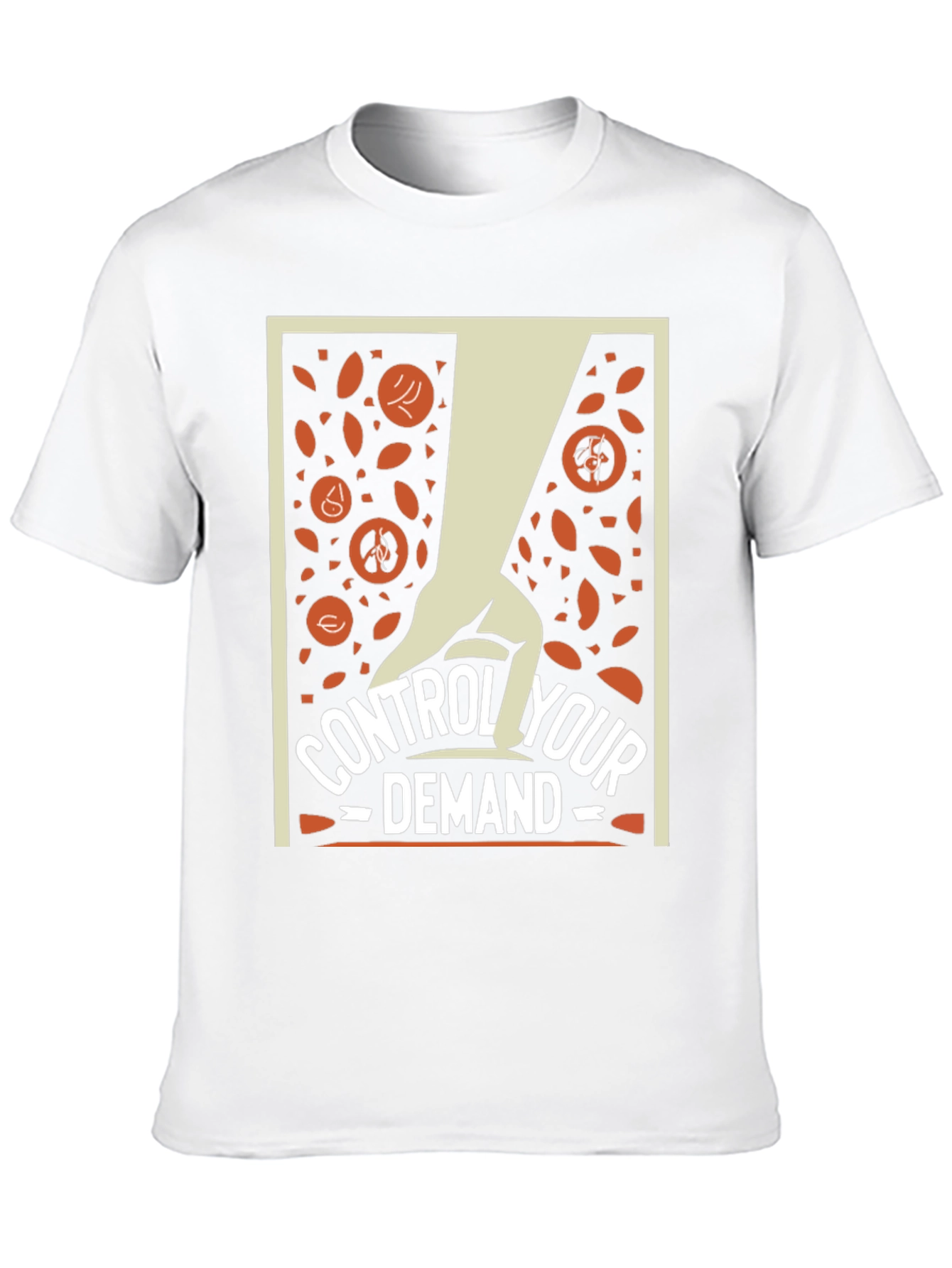 Black Control Your Demand T-Shirt - Stylish Graphic Tee view 10