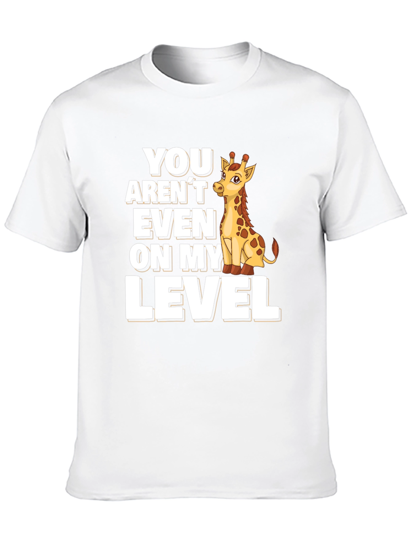 Black Giraffe Level T-Shirt - Funny Animal Tee view 10