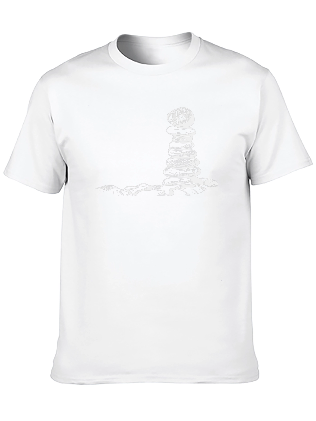 Black Zen Stacked Stone Graphic T-Shirt view 10