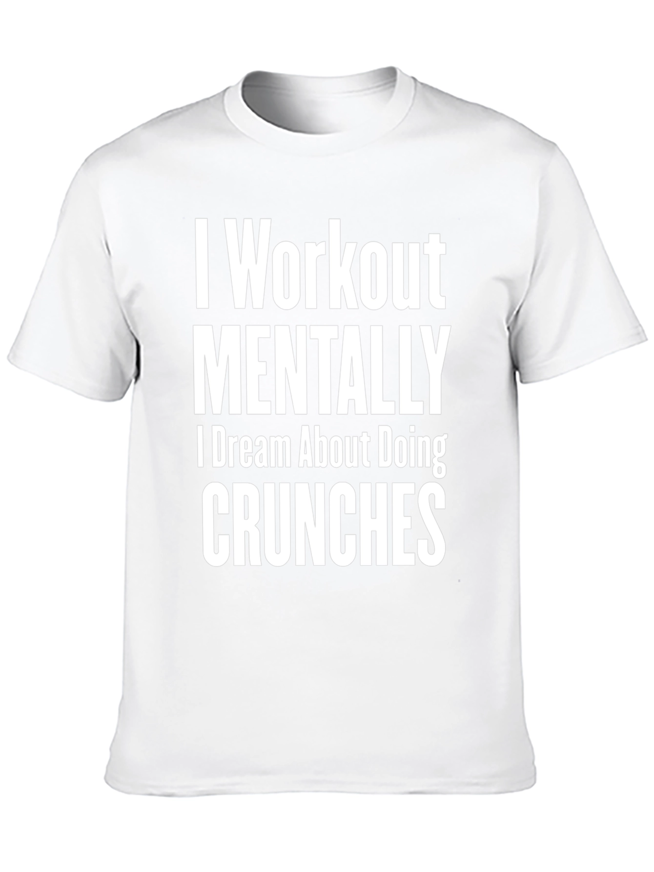 Black Funny Workout Mental Crunches T-Shirt view 10