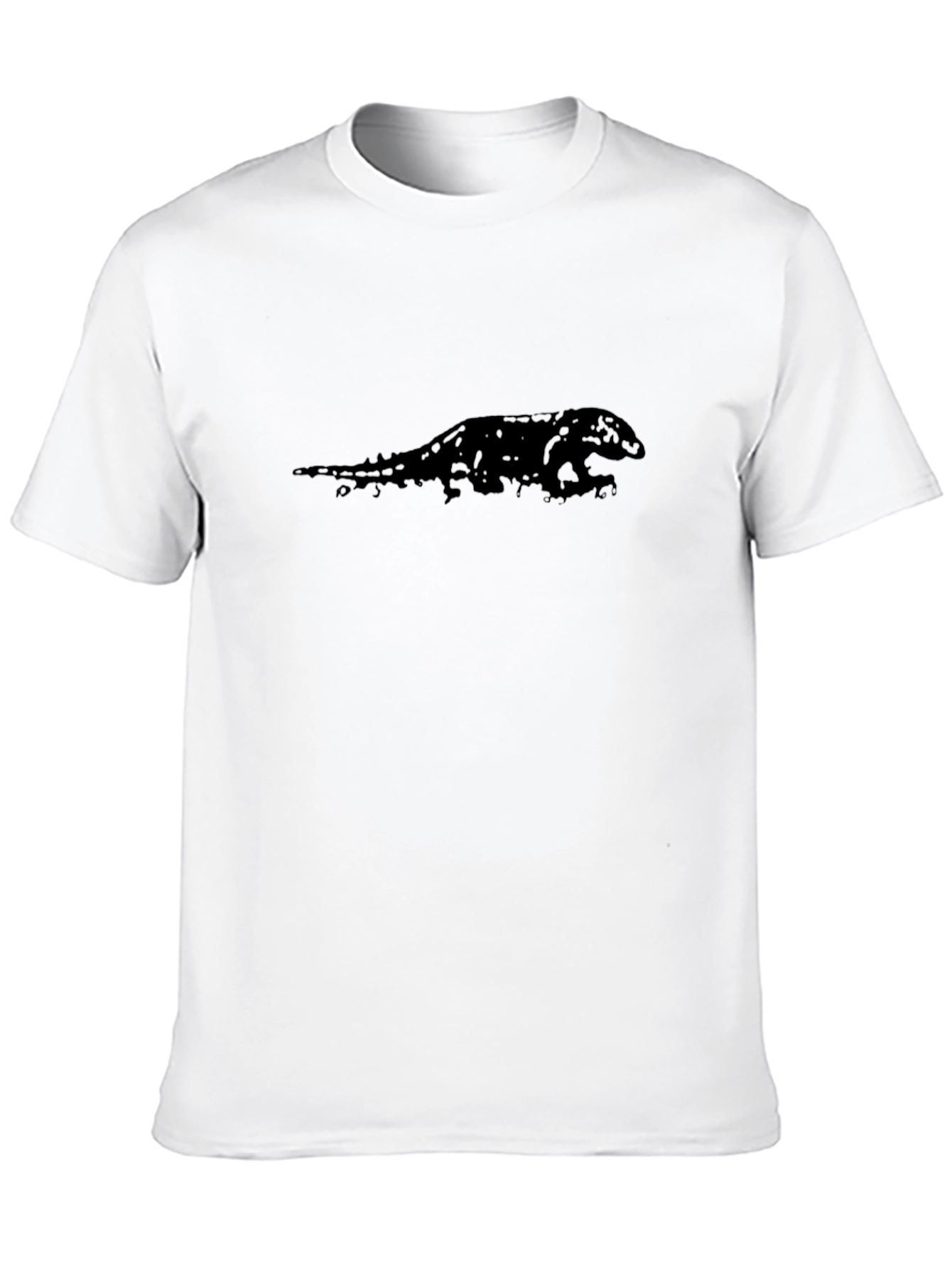 Black Men's Black Komodo Dragon Graphic T-Shirt view 10