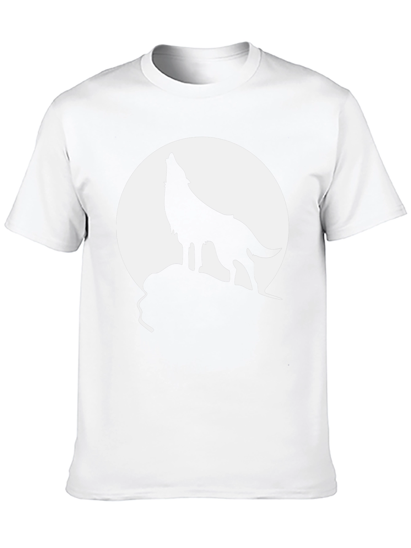 Black Wolf Howling at Moon Graphic Tee - Black view 10