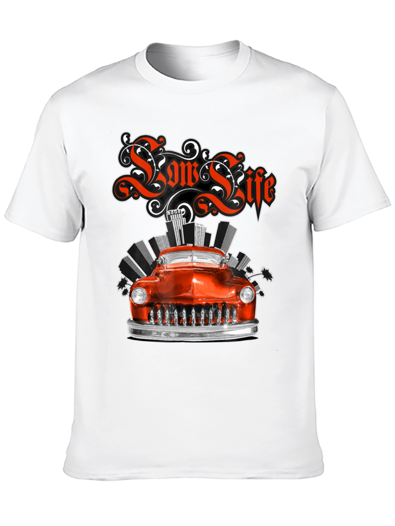 Black Low Life Classic Car Graphic Tee view 10