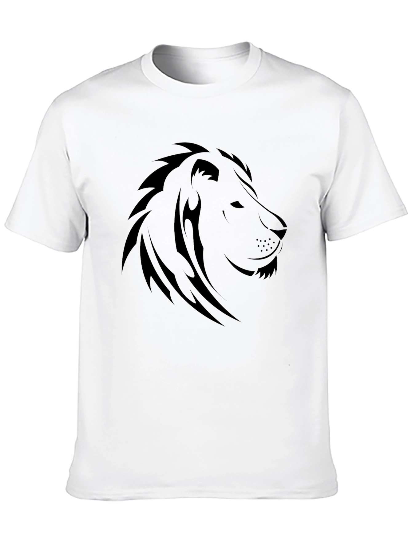 Black Black Lion Graphic Tee - Mens Stylish Crew Neck T-Shirt view 10