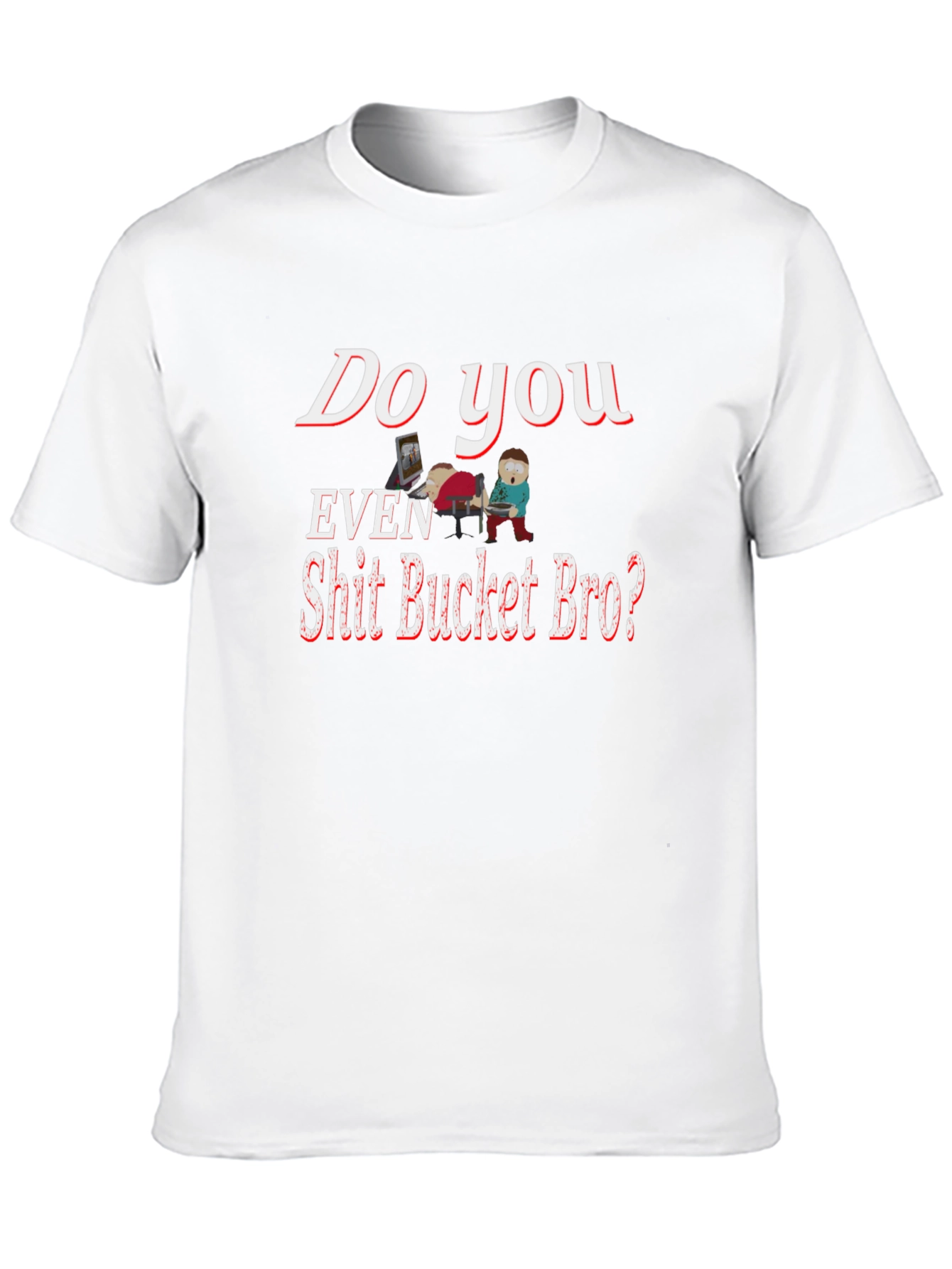 Black Humorous "Shit Bucket Bro" Graphic Tee view 10