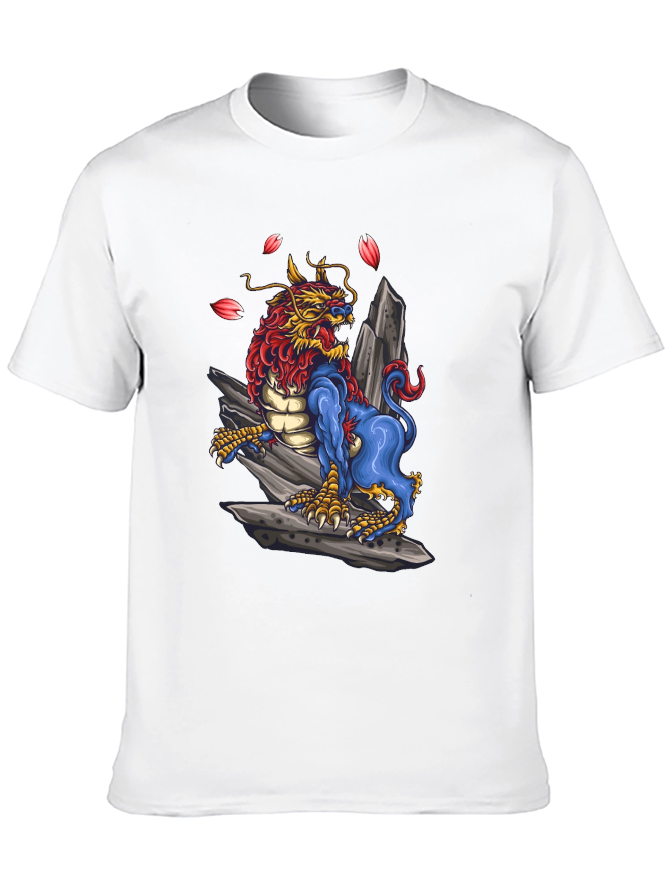 Black Dragon Foo Dog Graphic Tee - Unique Design view 10