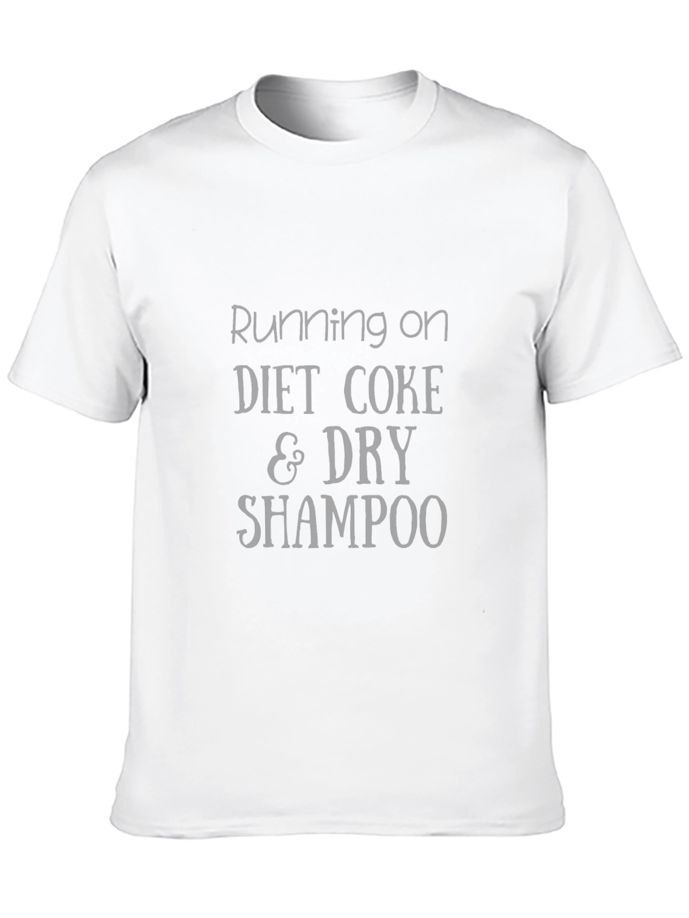 Black Running on Diet Coke & Dry Shampoo T-Shirt view 10