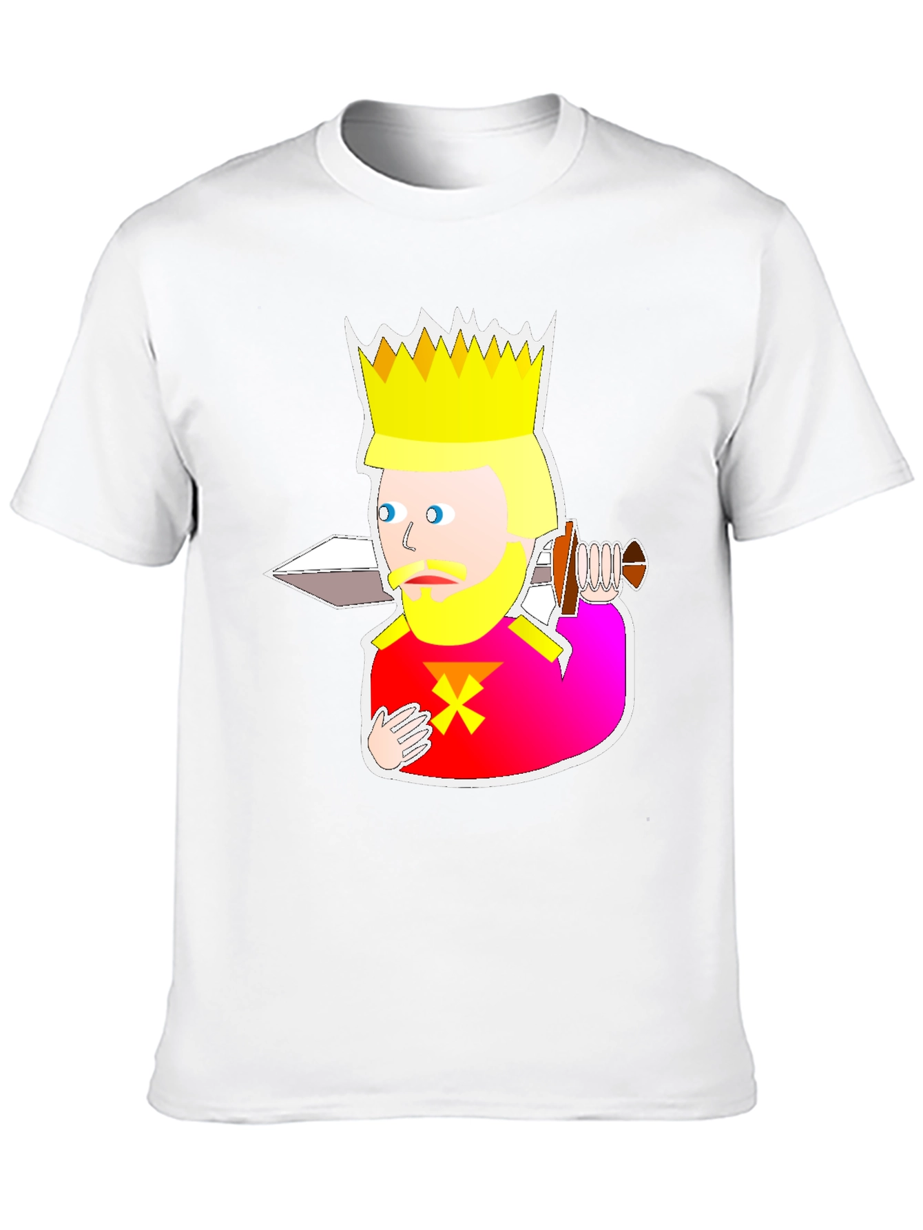 Black King Cartoon Graphic Tee - Black view 10