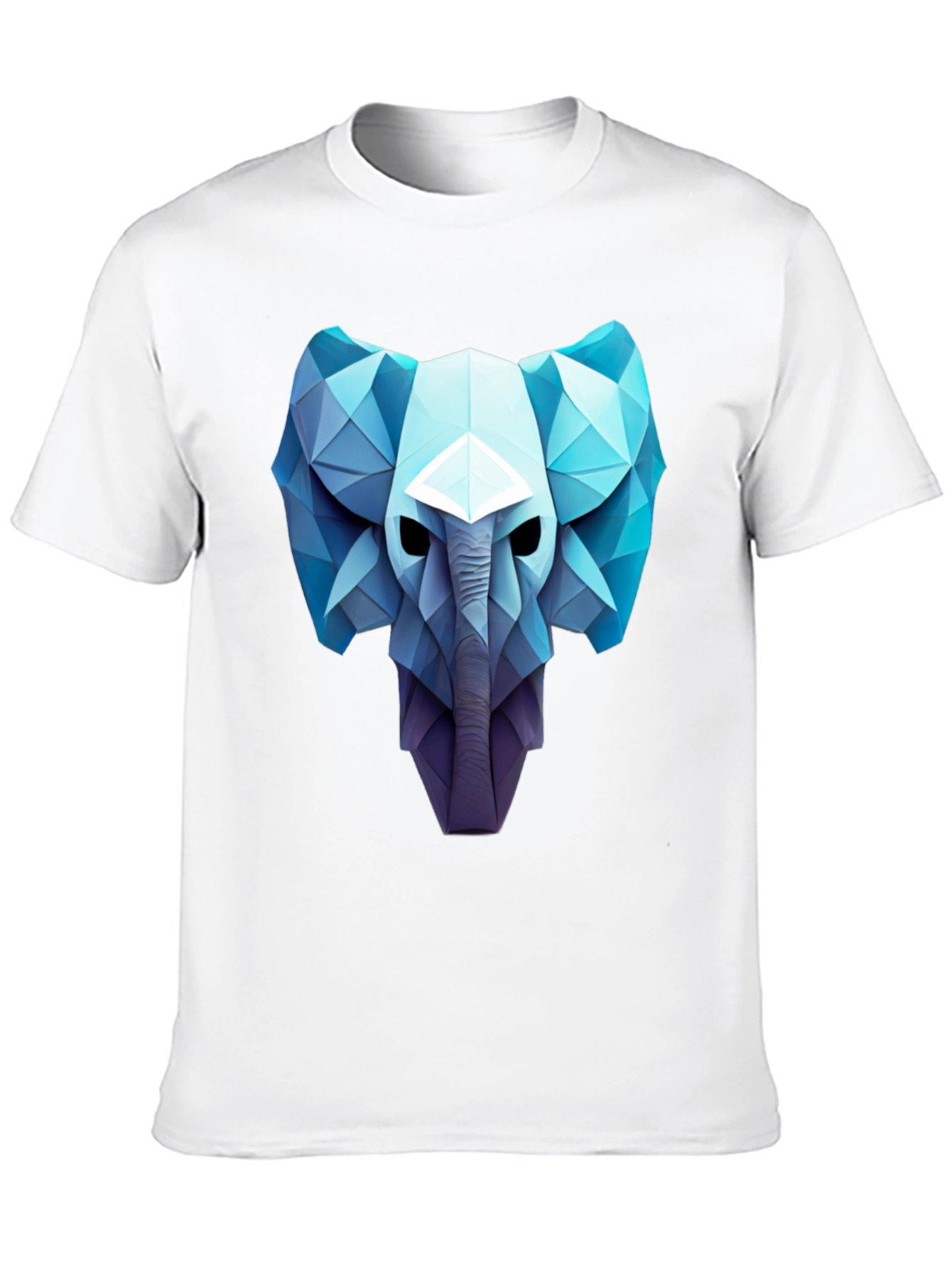 Black Geometric Elephant Graphic Tee - Modern Art Style view 10