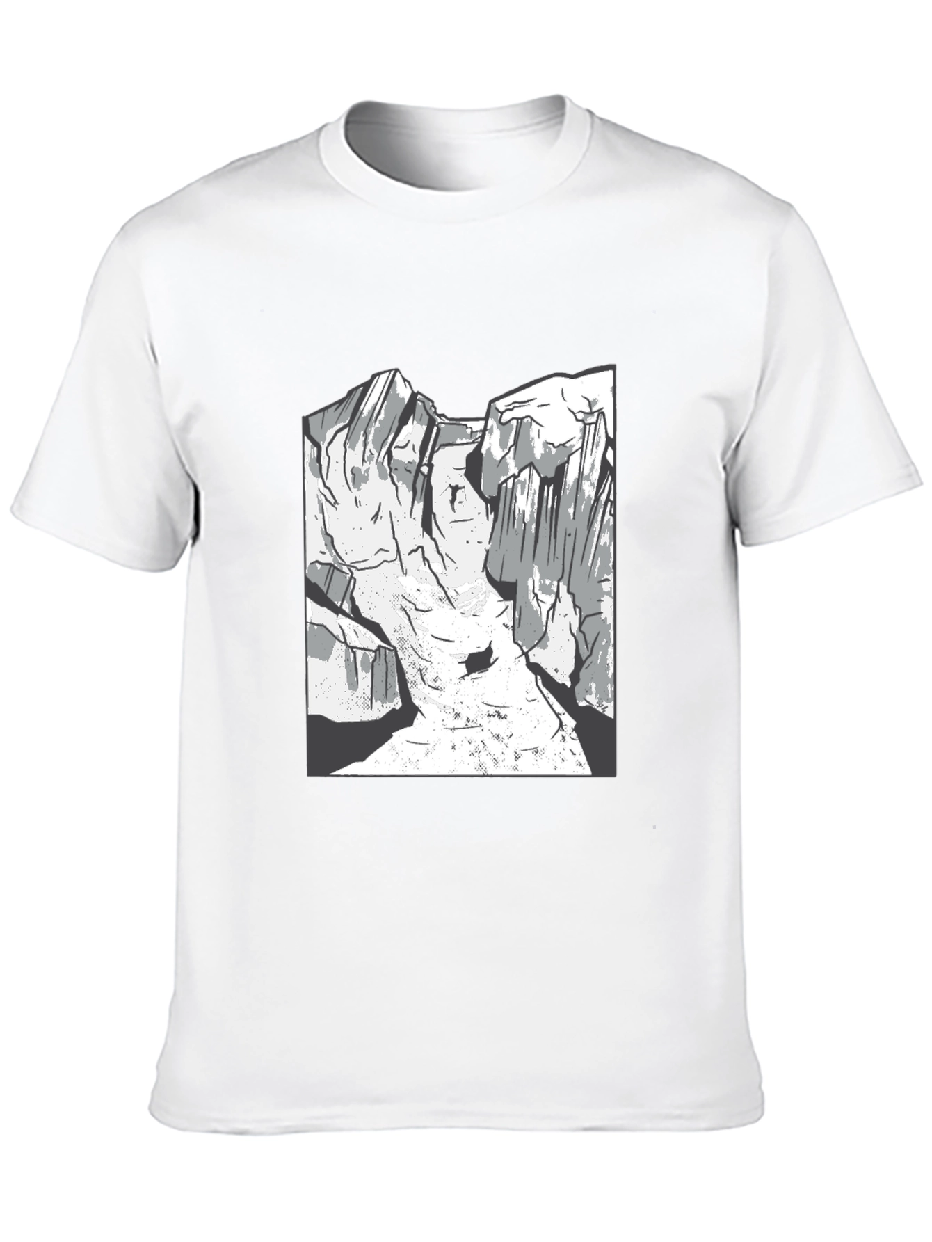 Black Mountain Graphic Tee - Black Cotton Casual Shirt view 10