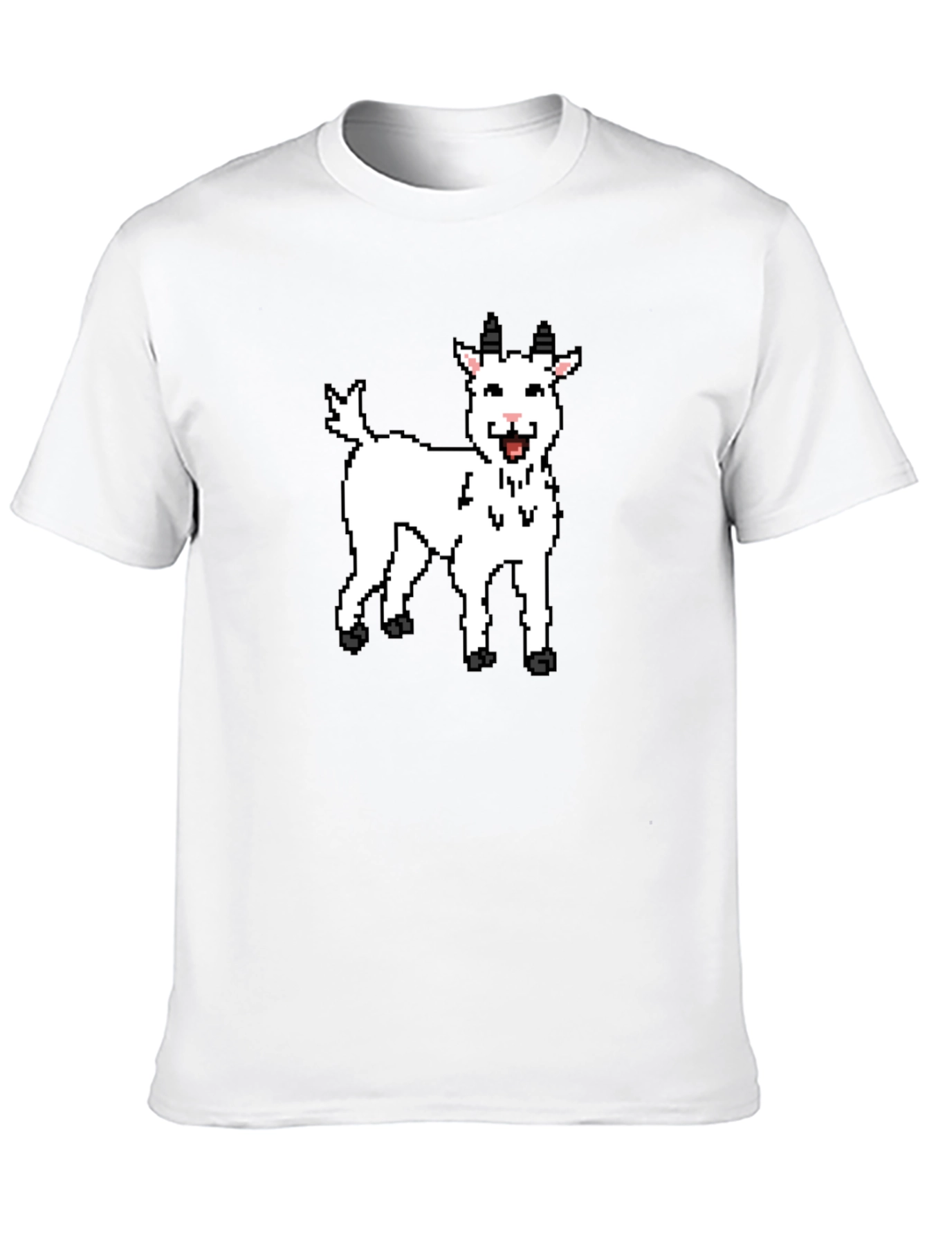 Black Pixel Goat Graphic T-Shirt - Black view 10