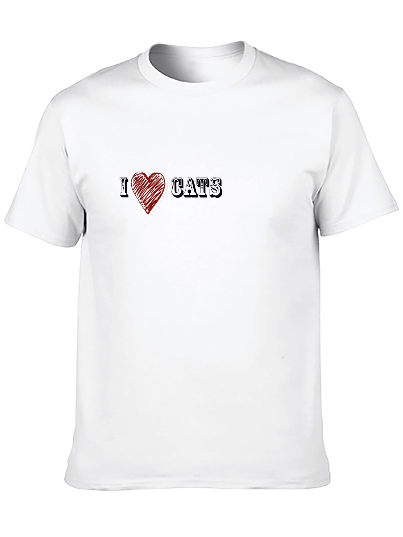 Black I Heart Cats Graphic Tee - Soft Cotton Comfort view 10