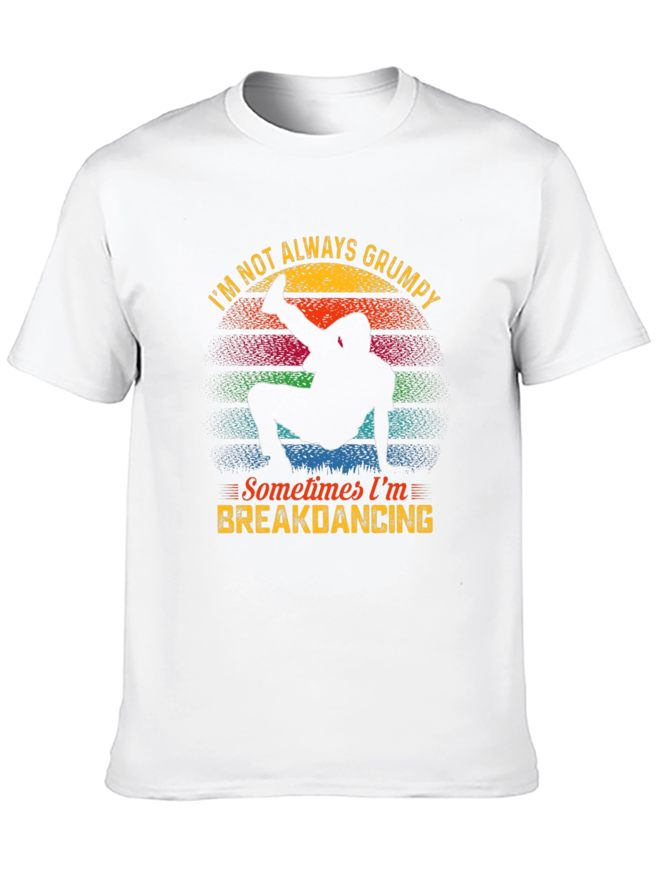 Black Grumpy Breakdancing Graphic Tee - Novelty T-Shirt view 10