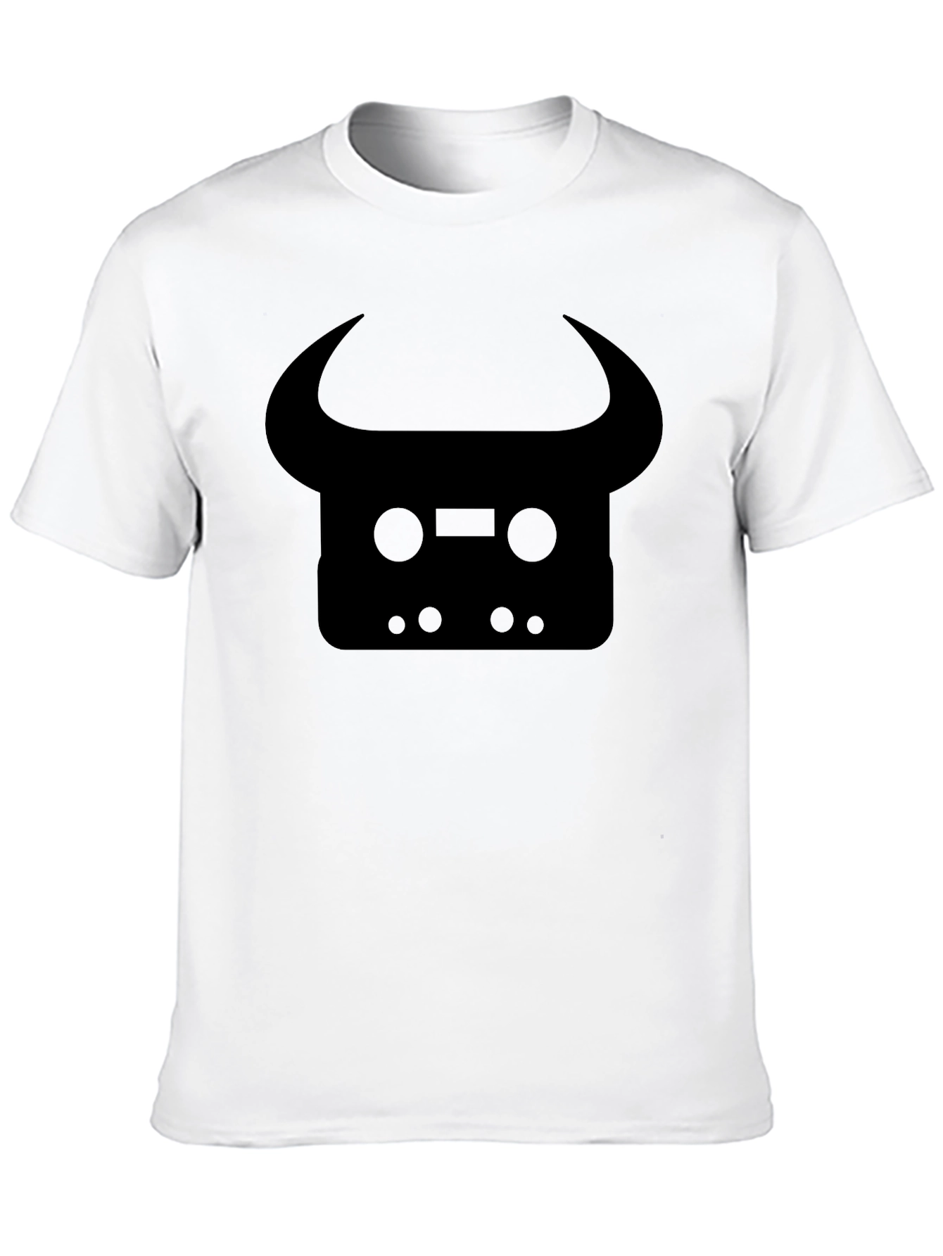 Black Cassette Tape Bull Graphic Tee - Black view 10