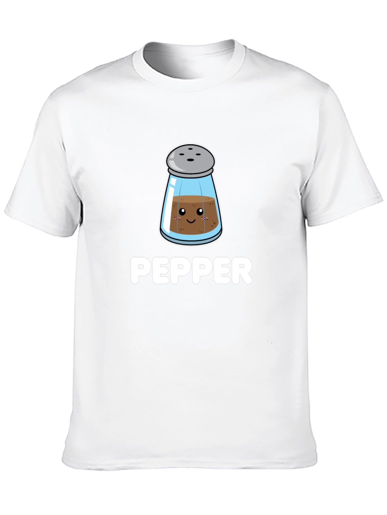 Black Cute Pepper Shaker Graphic Tee - Black view 10