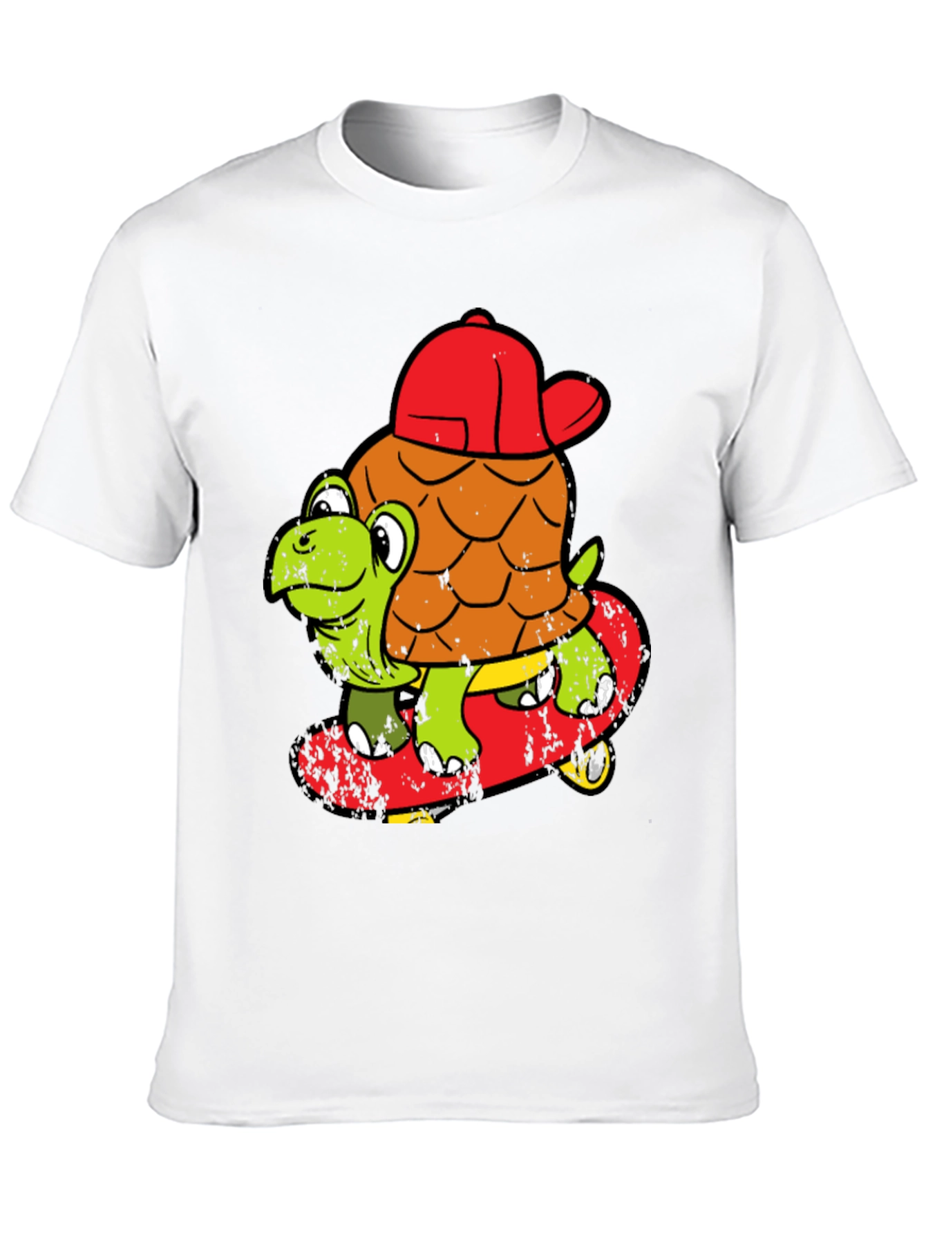 Black Turtle Skateboarder T-Shirt - Cool Cartoon Tee view 10