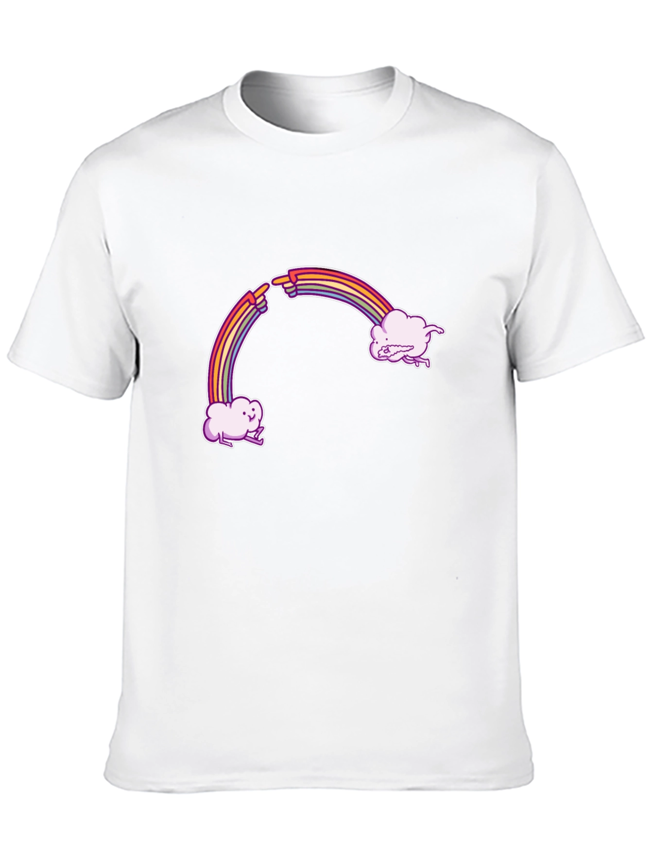 Black Rainbow Cloud T-Shirt - Funny Graphic Tee view 10